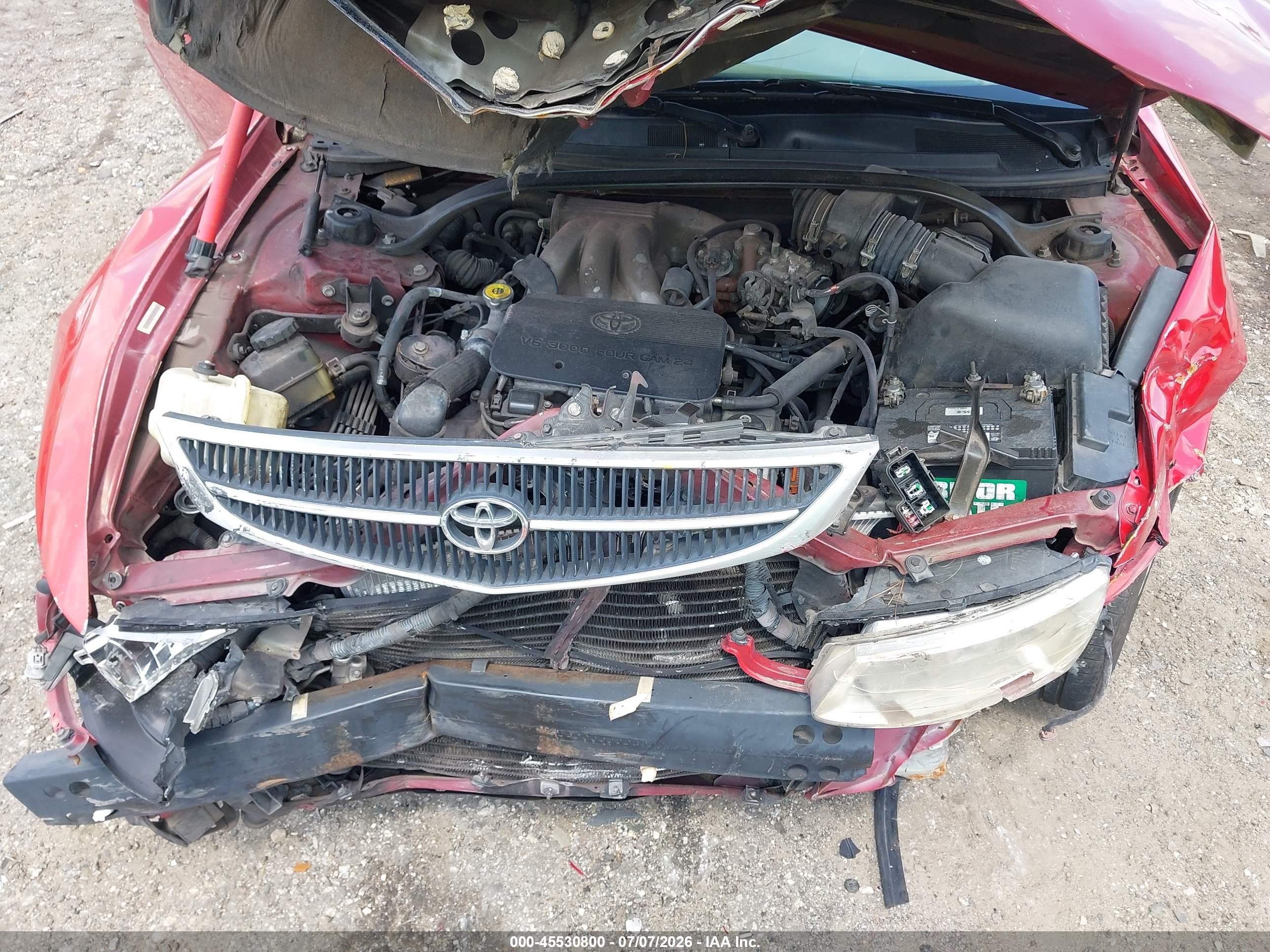 2000 Toyota Camry Solara Sle V6 Red vin: 2T1FF28P9YC401974