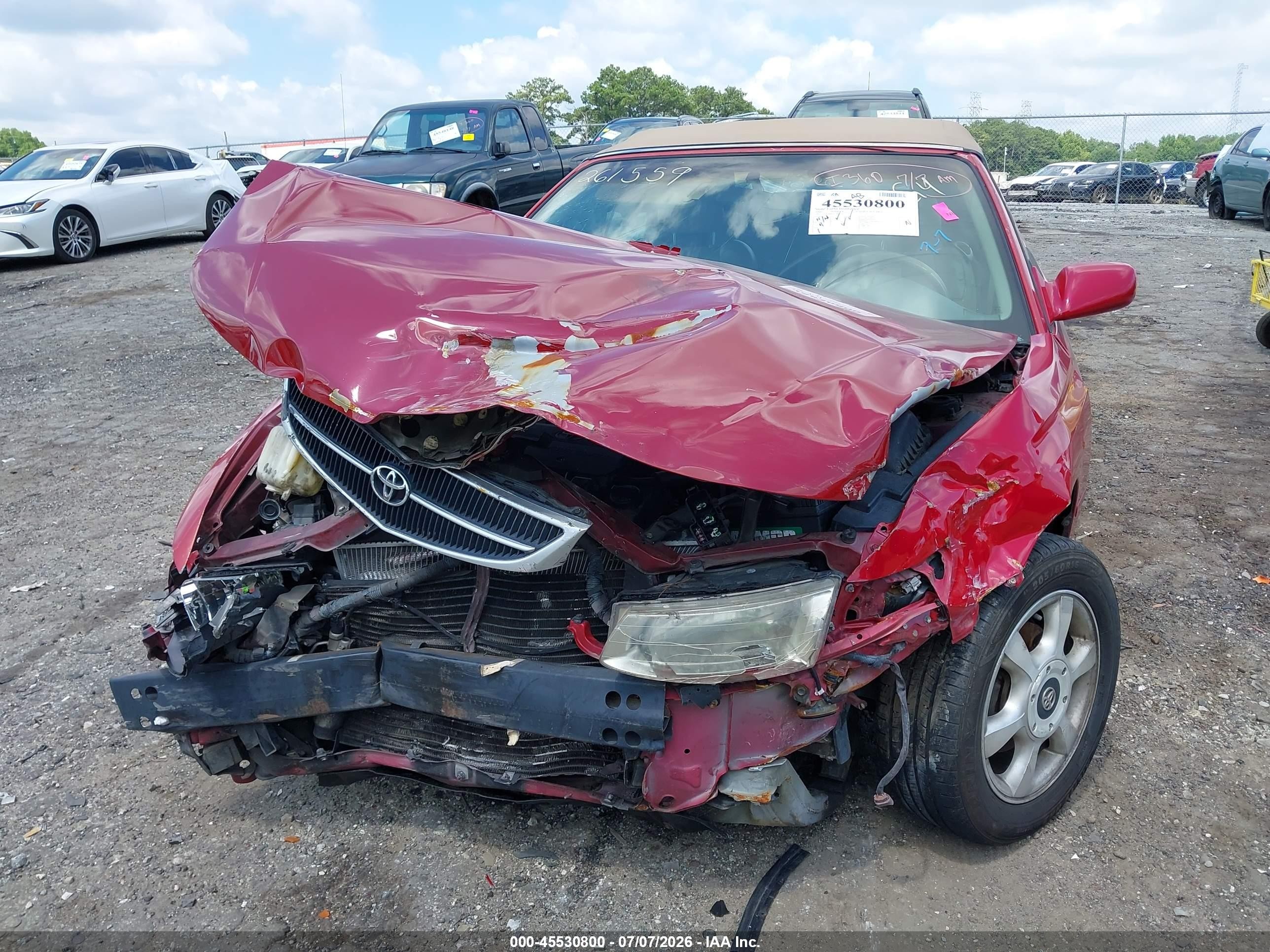 2000 Toyota Camry Solara Sle V6 Red vin: 2T1FF28P9YC401974