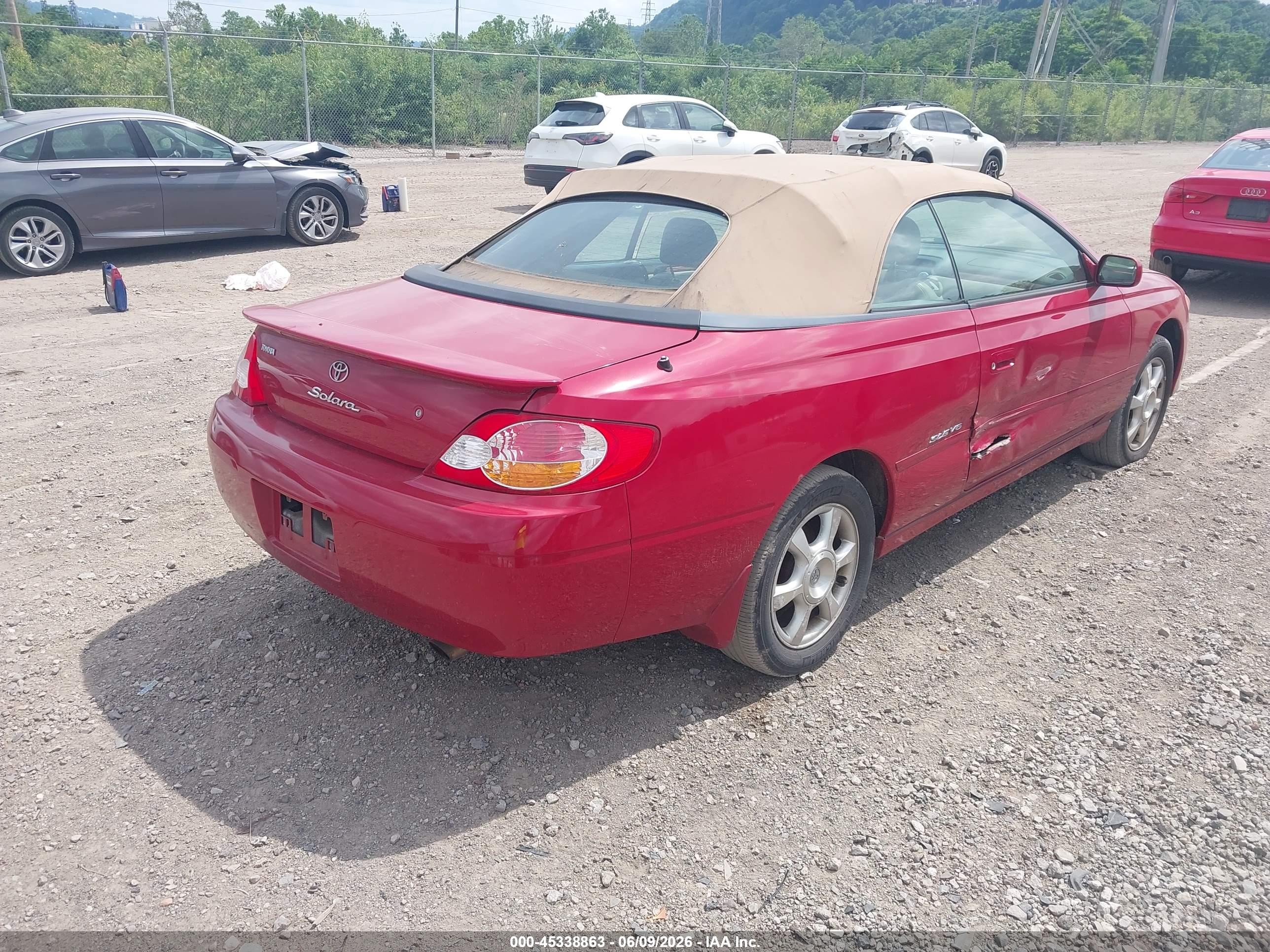 2002 Toyota Camry Solara Sle Красный vin: 2T1FF28PX2C591176