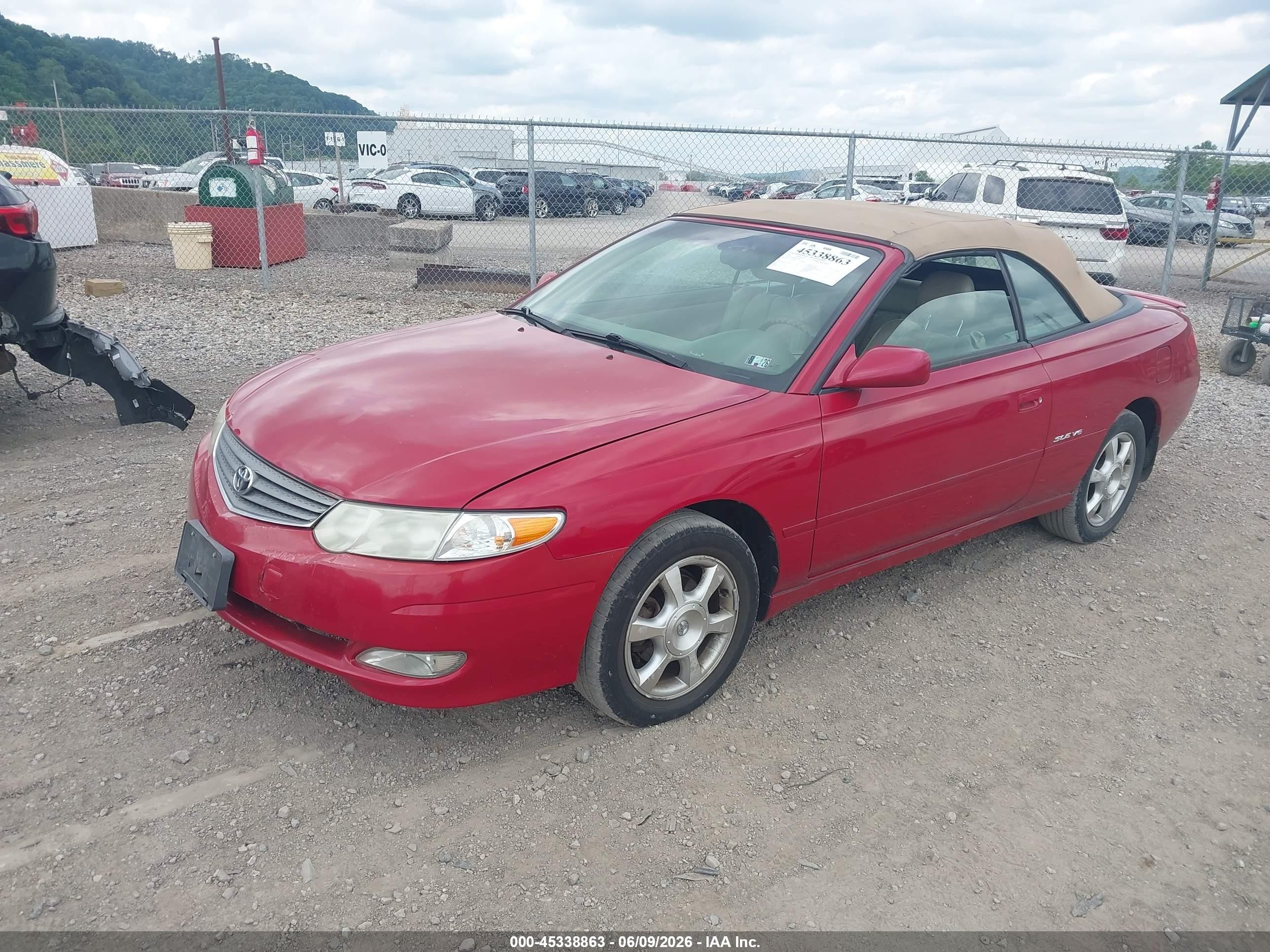 2002 Toyota Camry Solara Sle Красный vin: 2T1FF28PX2C591176