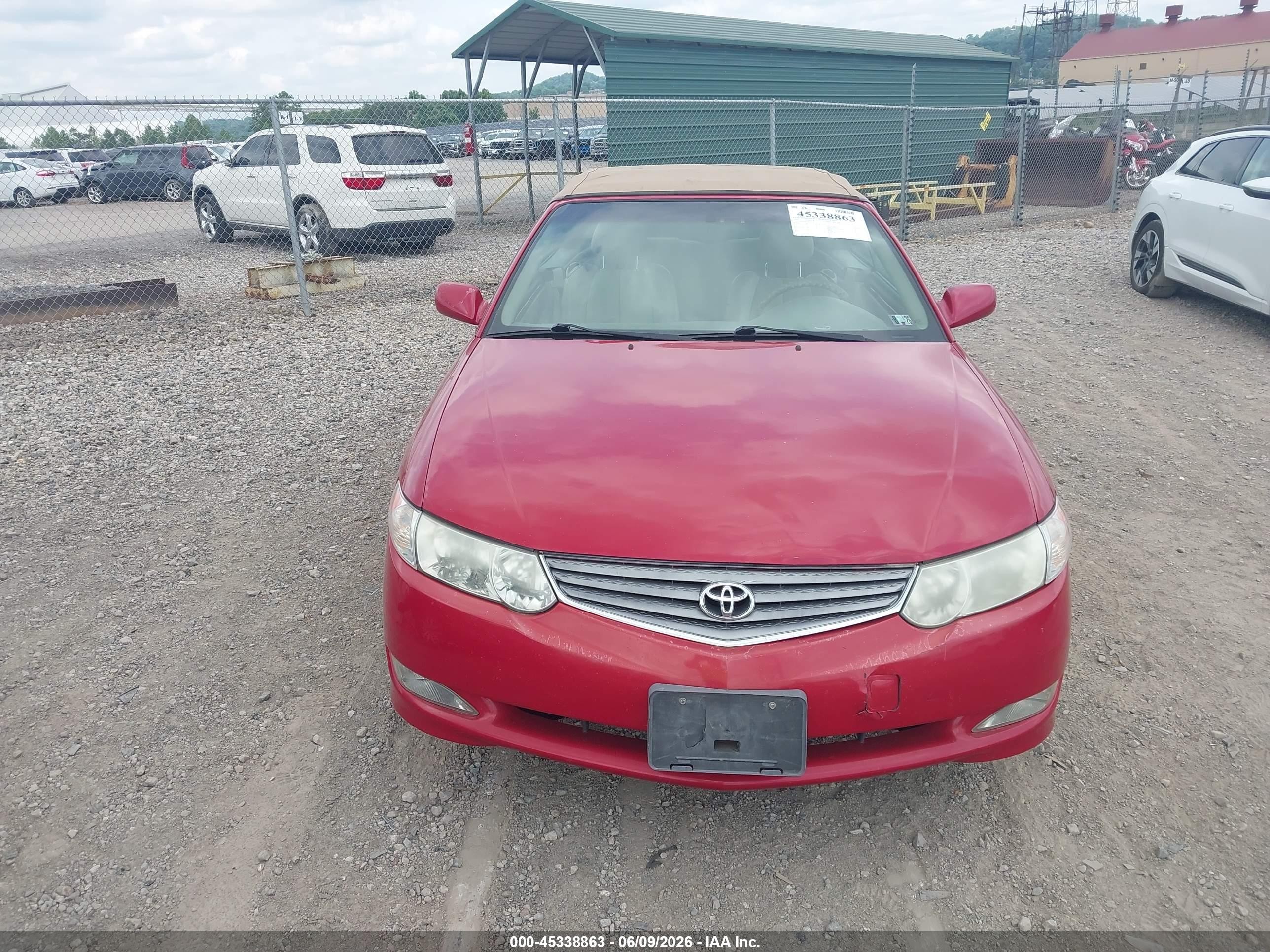 2002 Toyota Camry Solara Sle Красный vin: 2T1FF28PX2C591176
