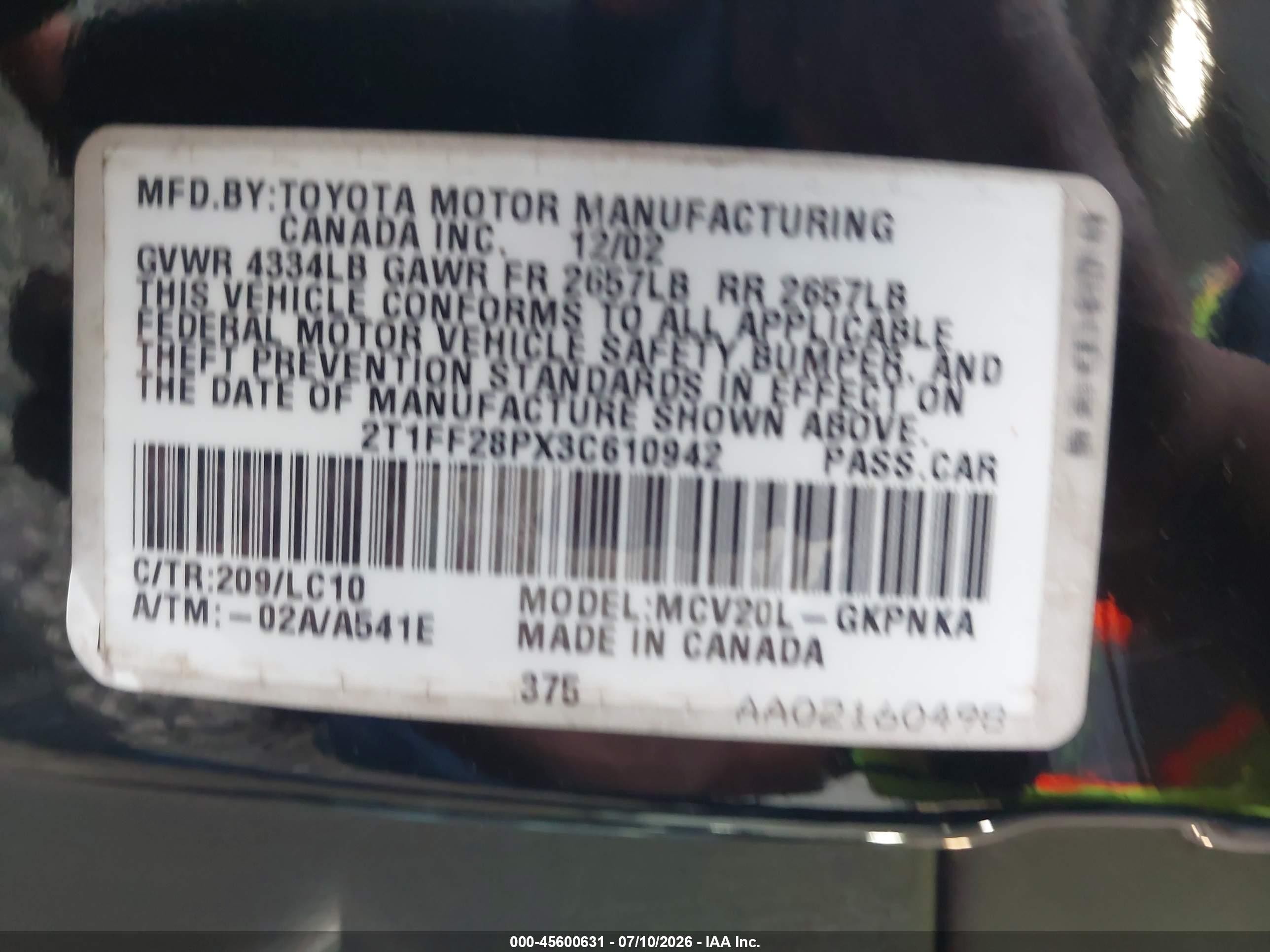 2003 Toyota Camry Solara Sle V6 Черный vin: 2T1FF28PX3C610942