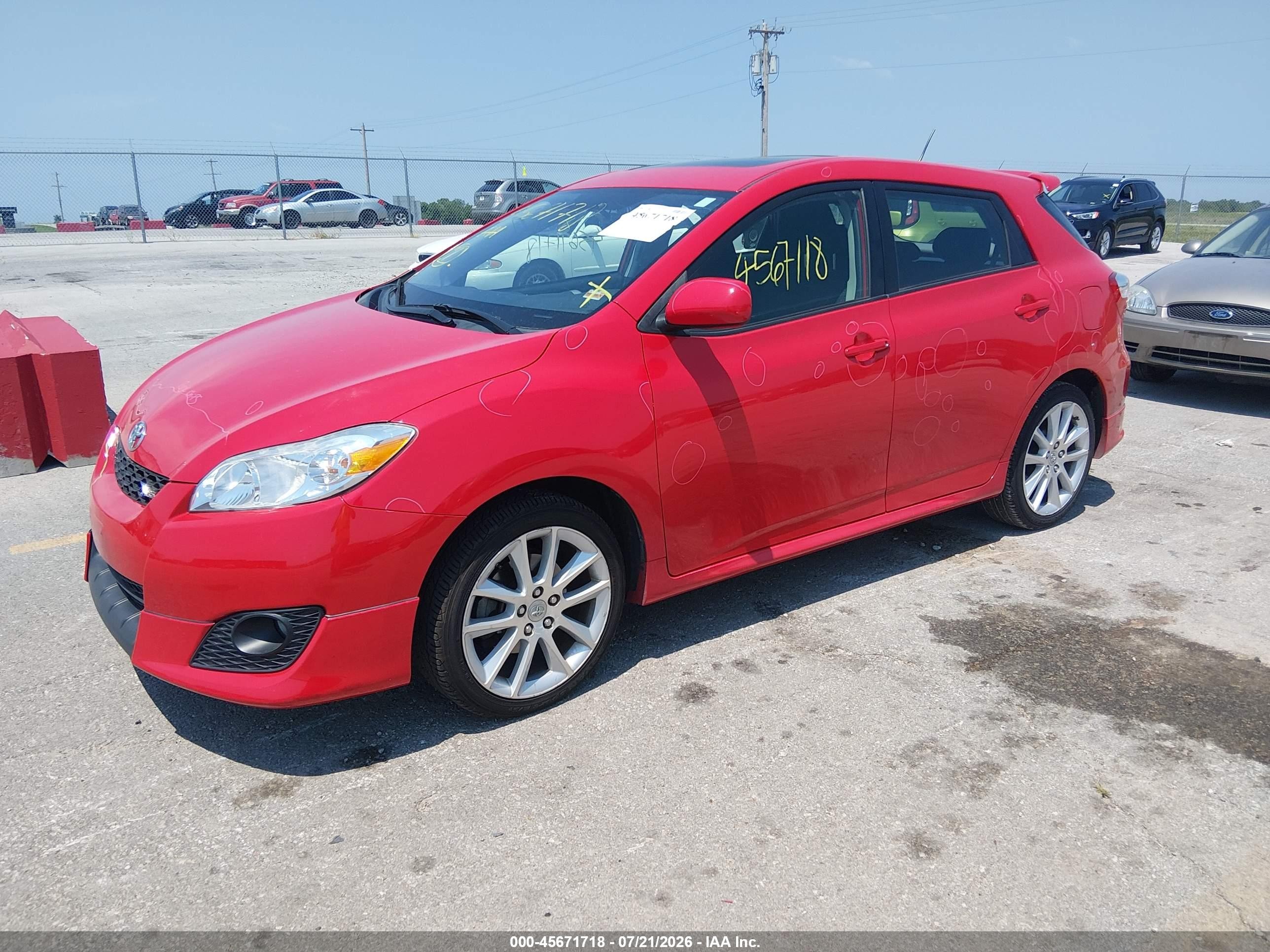 2009 Toyota Matrix Xrs Red vin: 2T1GE40EX9C002974