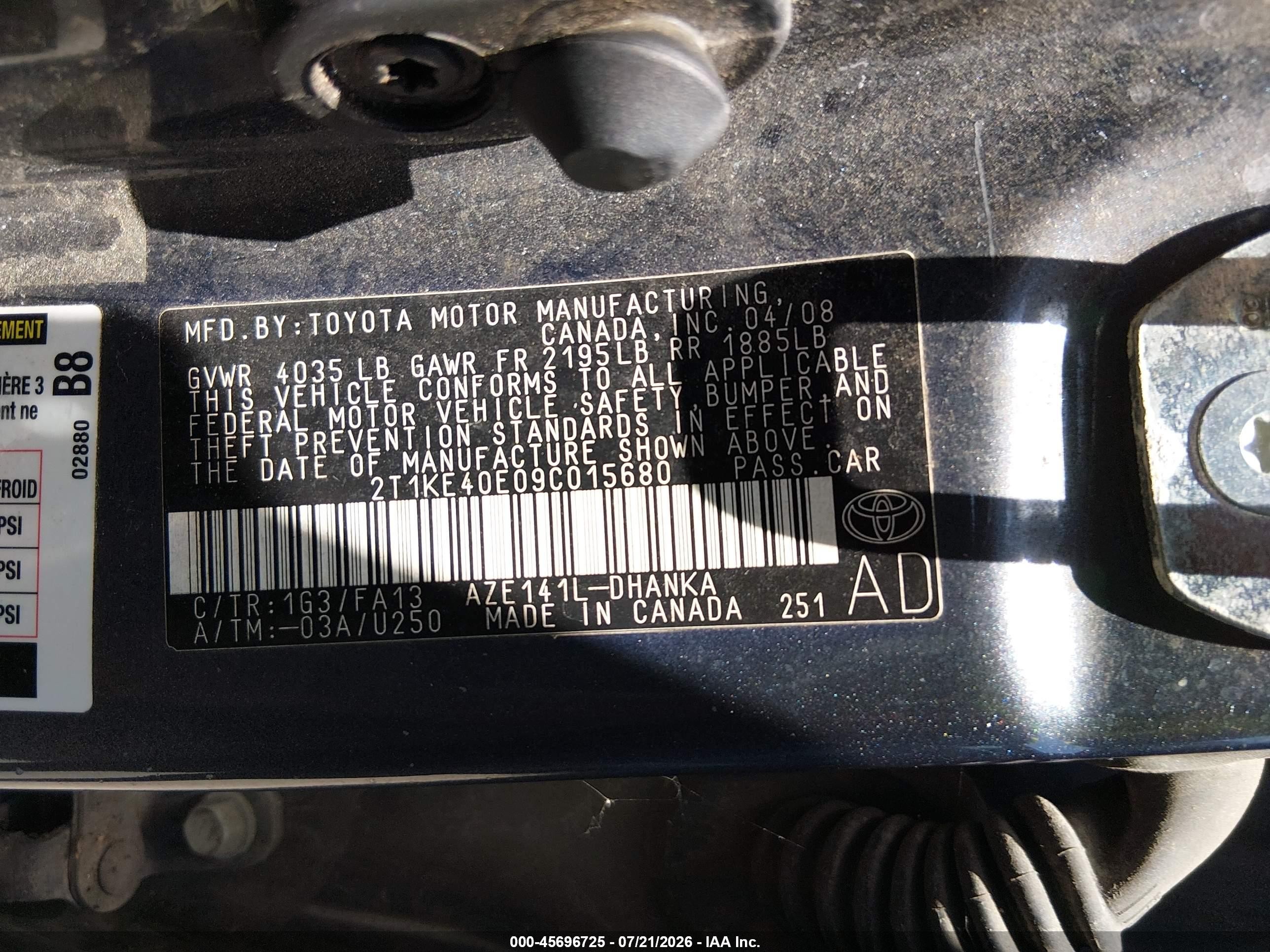 2009 Toyota Matrix S Gray vin: 2T1KE40E09C015680