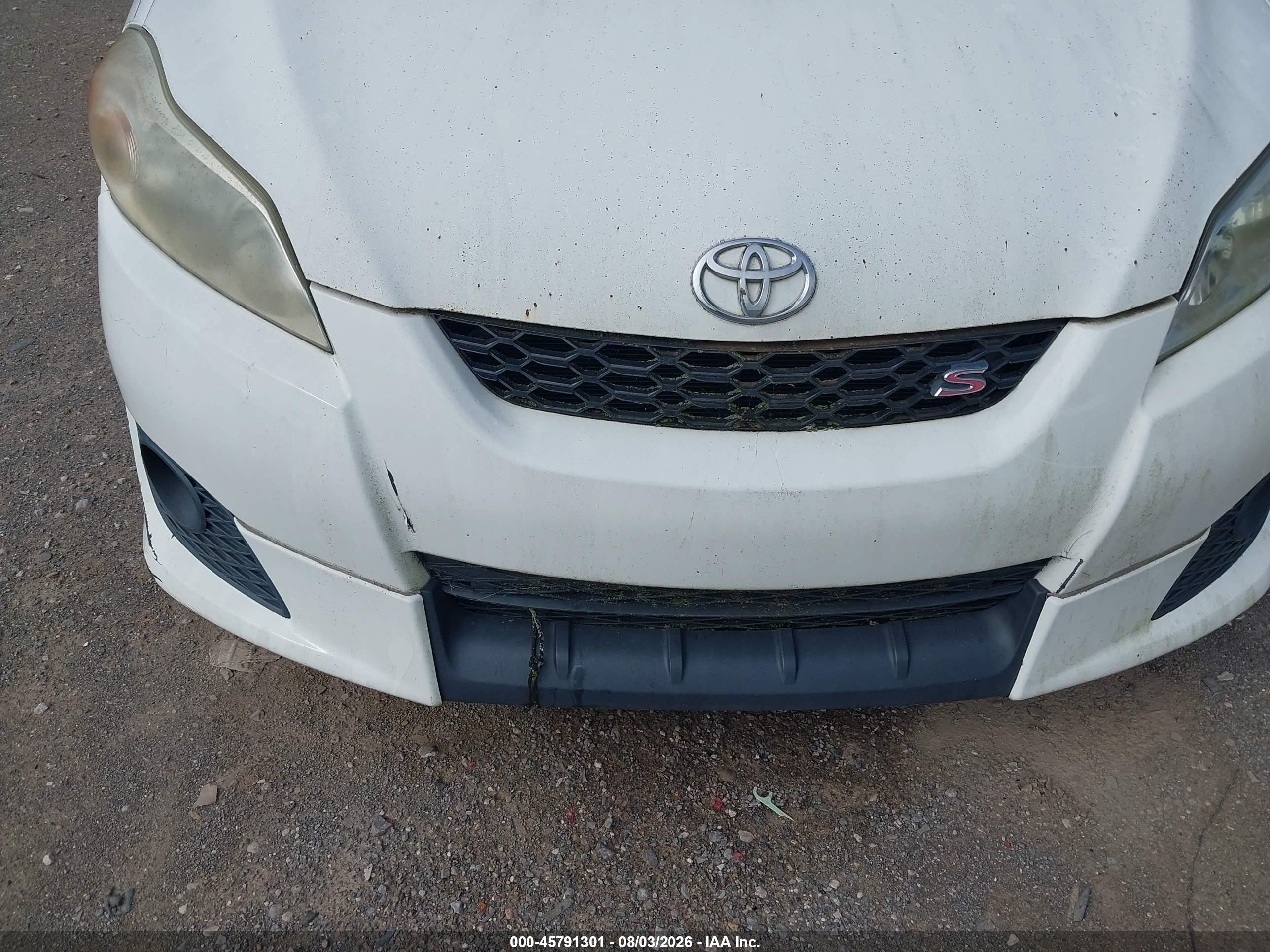 2009 Toyota Matrix S White vin: 2T1KE40E09C017297