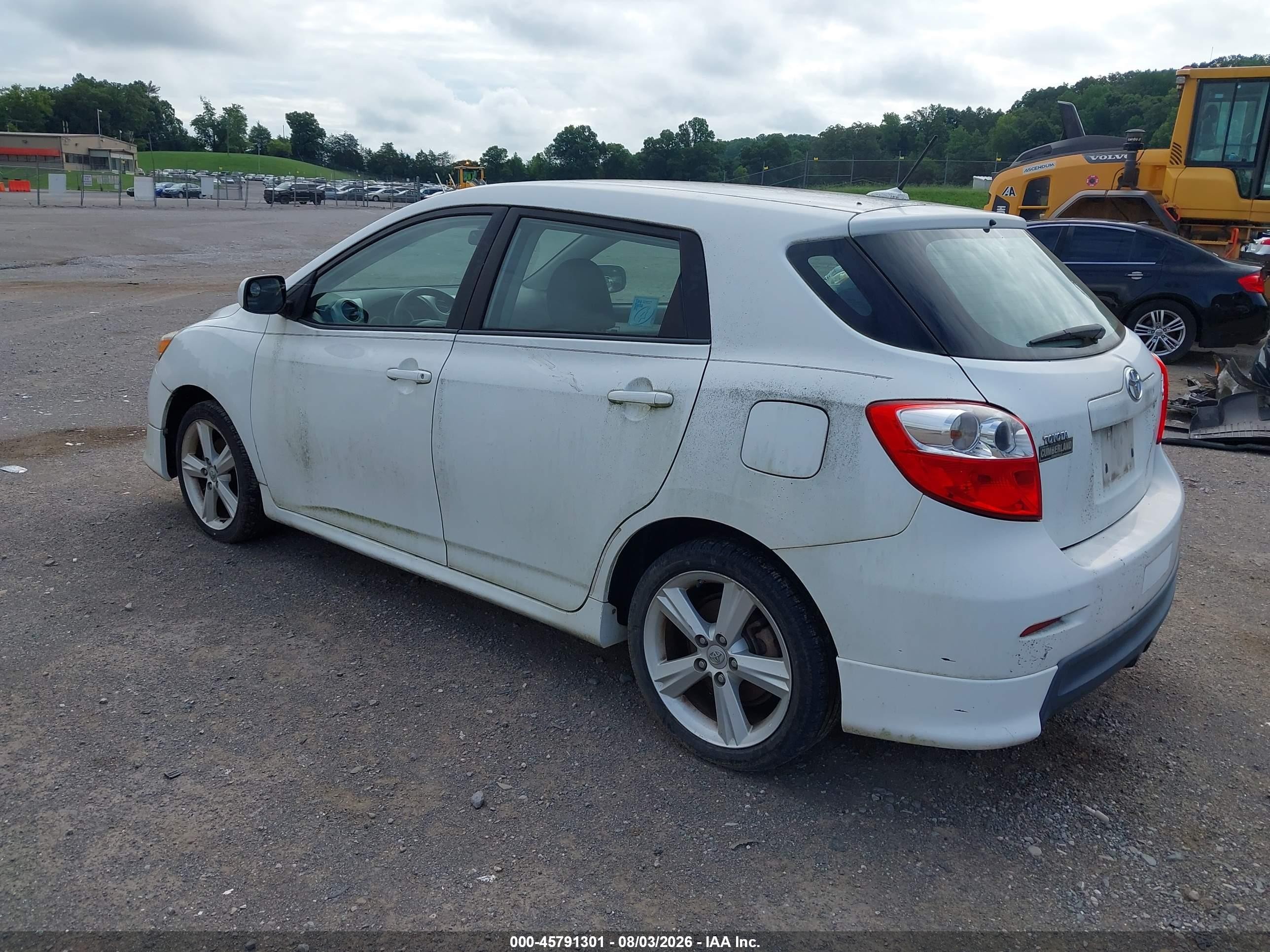 2009 Toyota Matrix S White vin: 2T1KE40E09C017297
