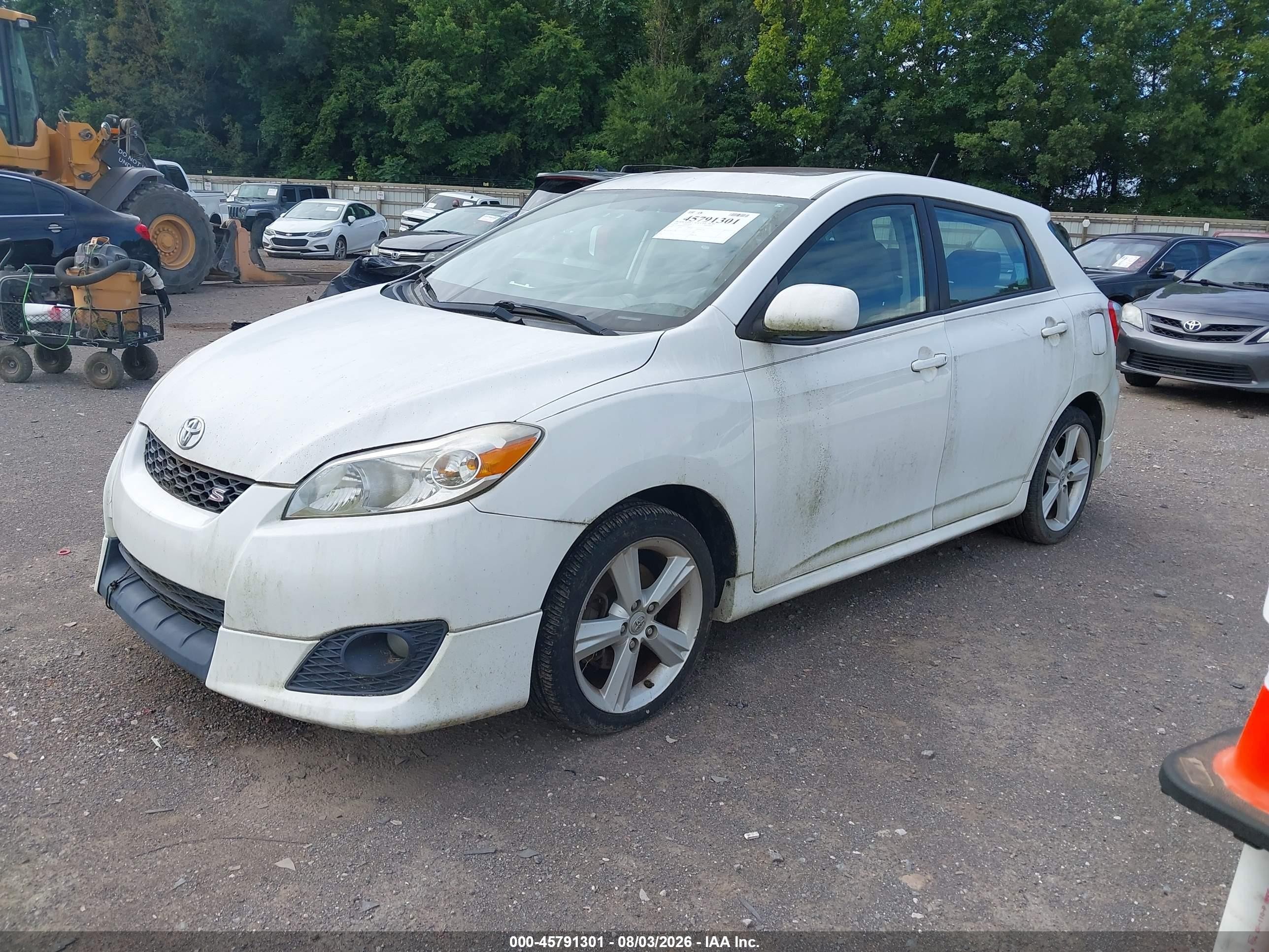2009 Toyota Matrix S White vin: 2T1KE40E09C017297