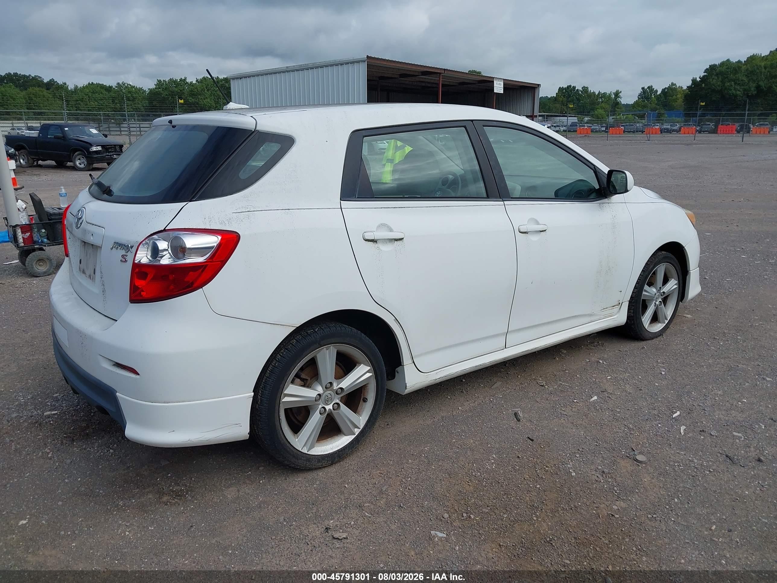 2009 Toyota Matrix S White vin: 2T1KE40E09C017297