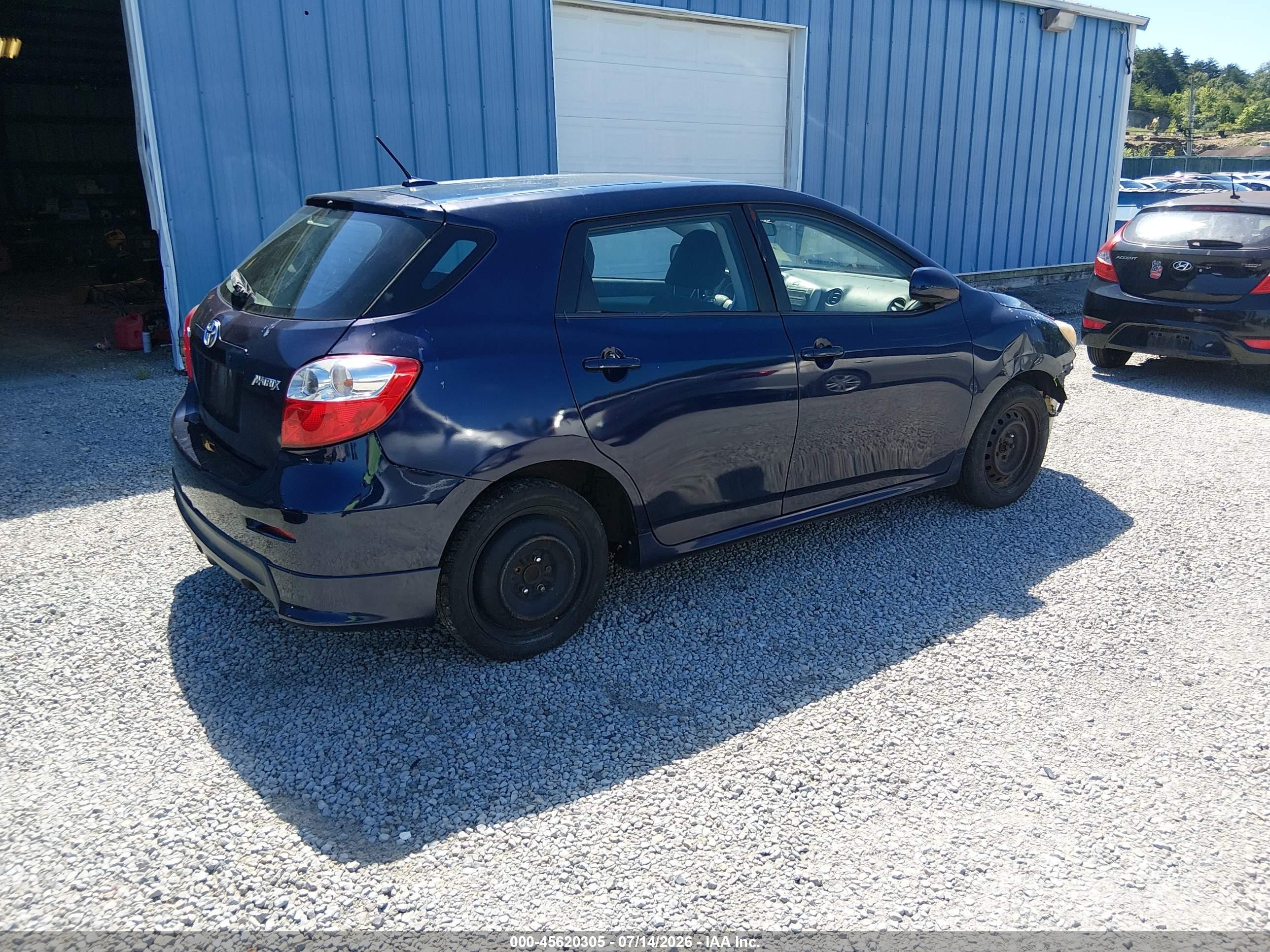 2009 Toyota Matrix S Blue vin: 2T1KE40E09C024573