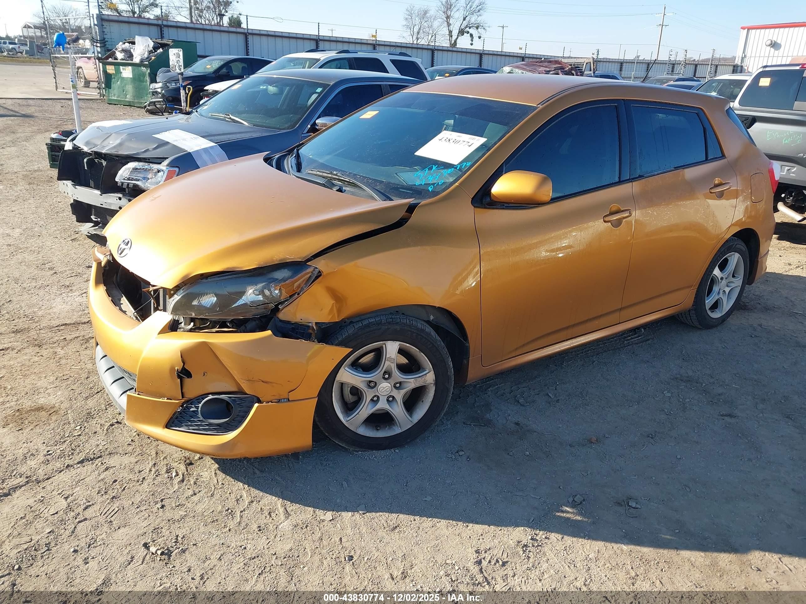 2009 Toyota Matrix S Orange vin: 2T1KE40E29C023621