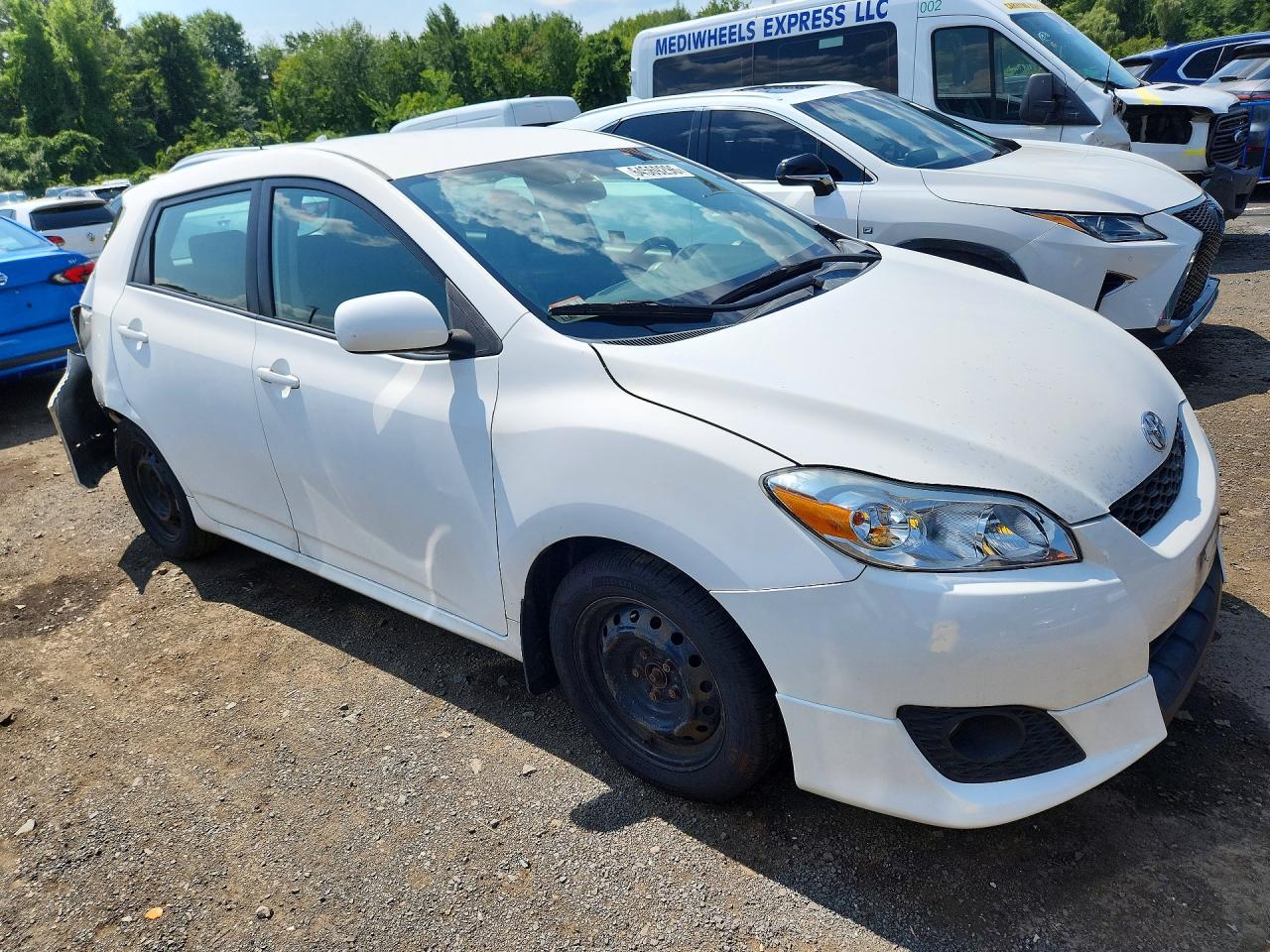 2009 Toyota Matrix S White vin: 2T1KE40E29C028589