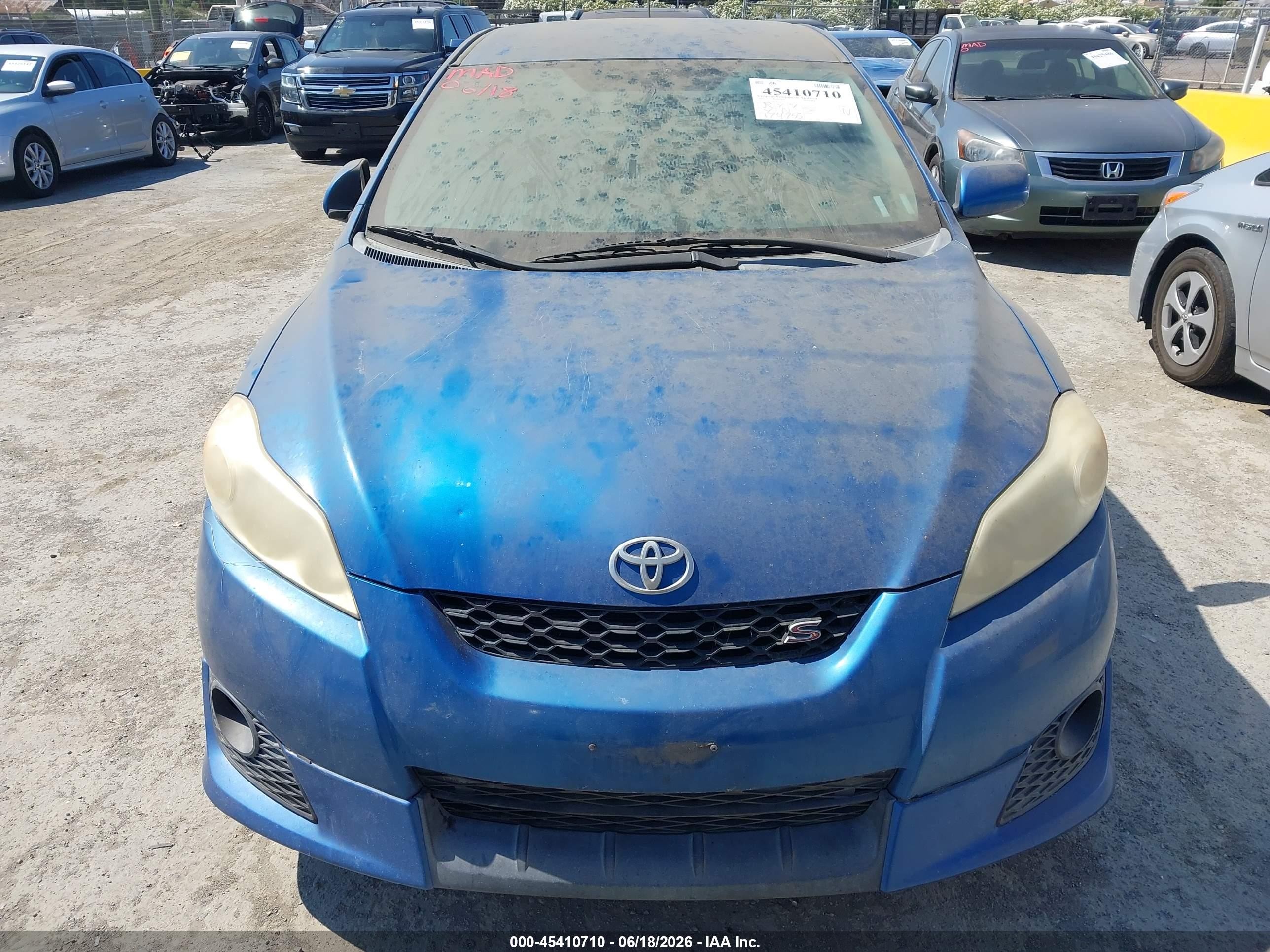 2009 Toyota Matrix S Blue vin: 2T1KE40E49C013317