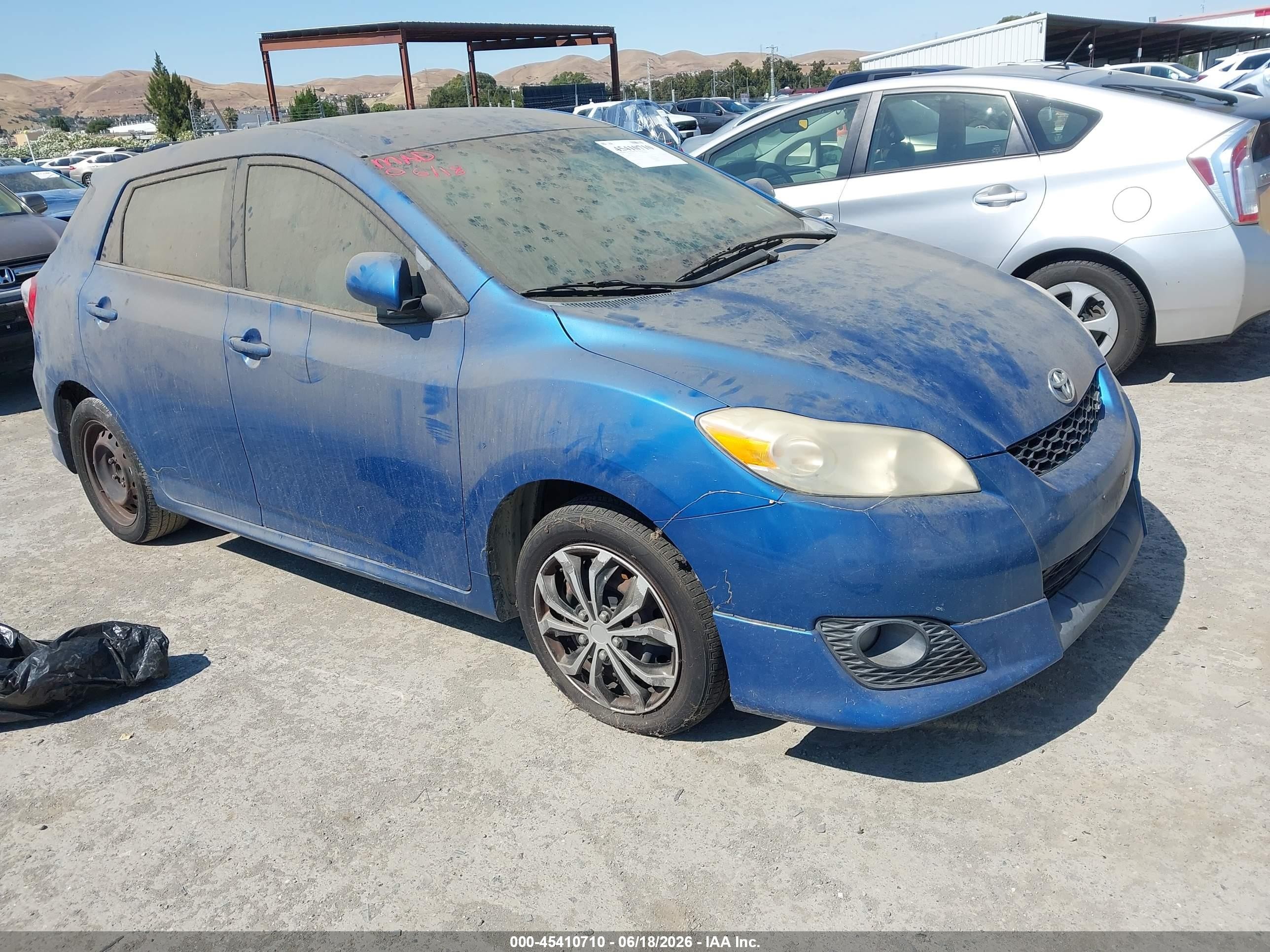 2009 Toyota Matrix S Blue vin: 2T1KE40E49C013317