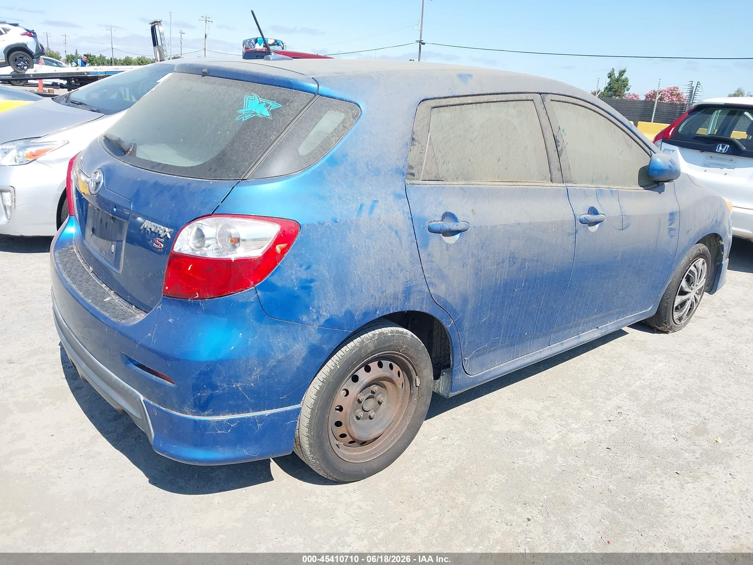 2009 Toyota Matrix S Blue vin: 2T1KE40E49C013317