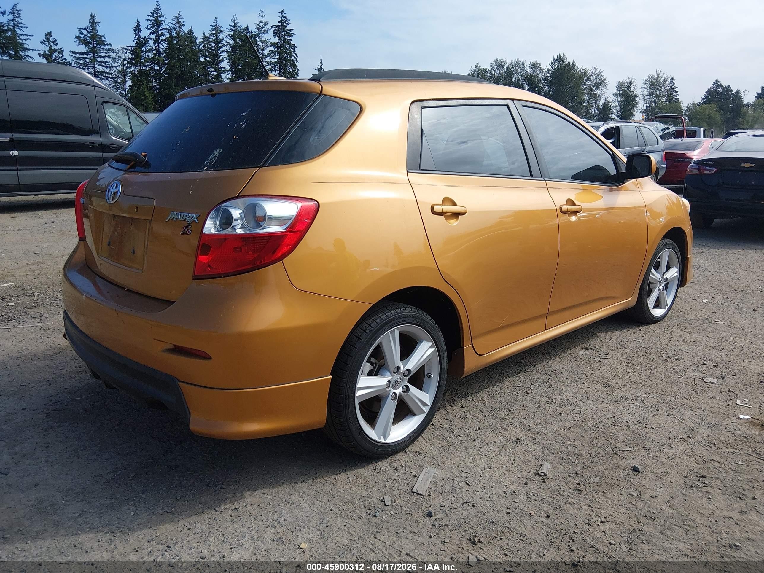 2009 Toyota Matrix S Оранжевый vin: 2T1KE40E49C015262