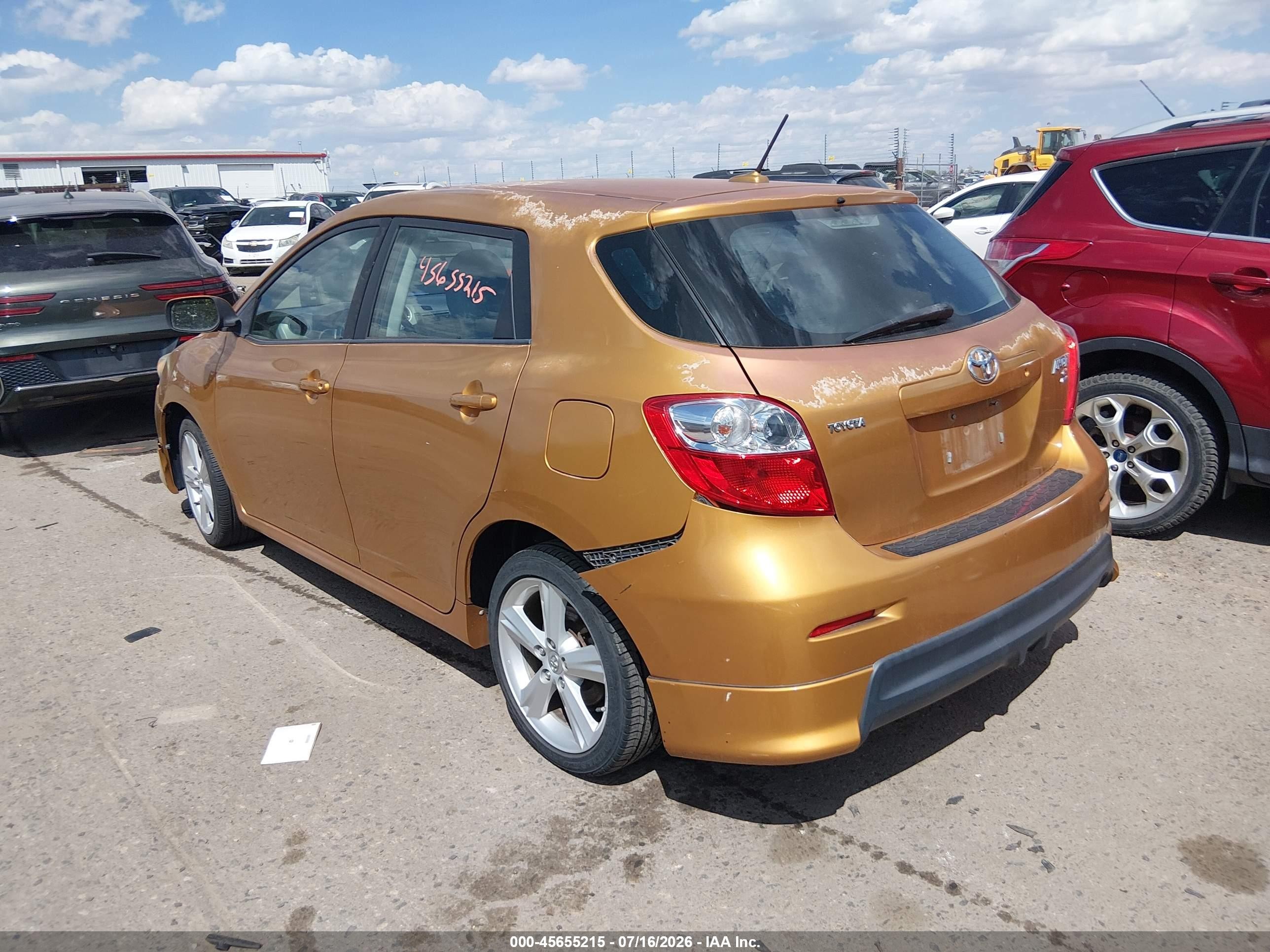 2009 Toyota Matrix S Золотой vin: 2T1KE40E69C021662