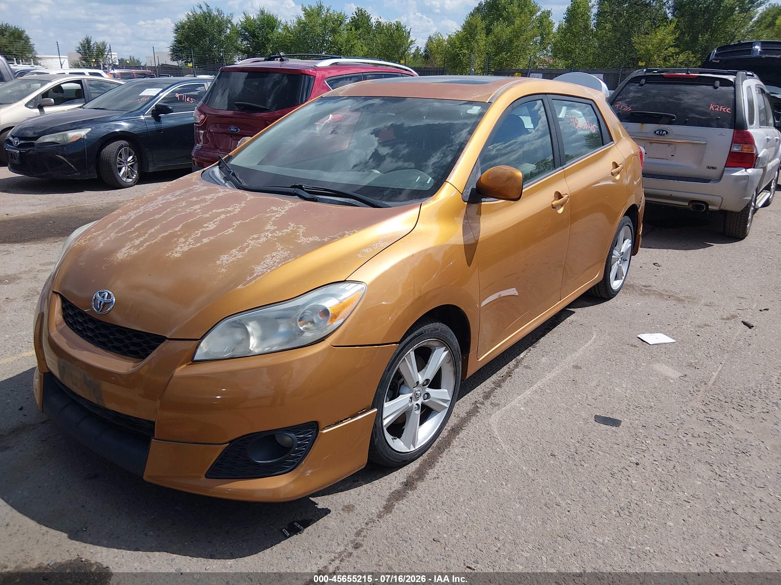 2009 Toyota Matrix S Золотой vin: 2T1KE40E69C021662