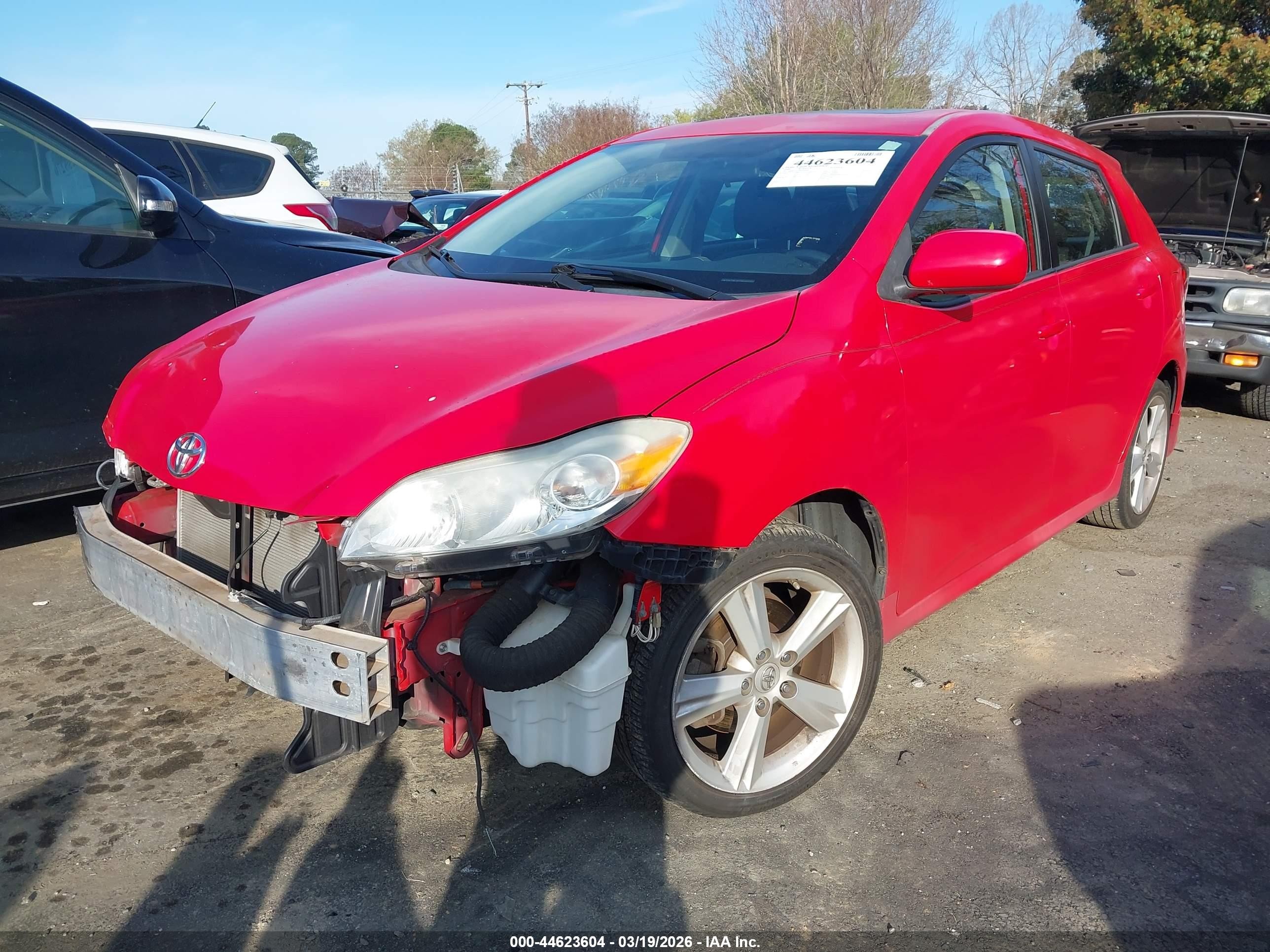 2009 Toyota Matrix S Красный vin: 2T1KE40E79C010993