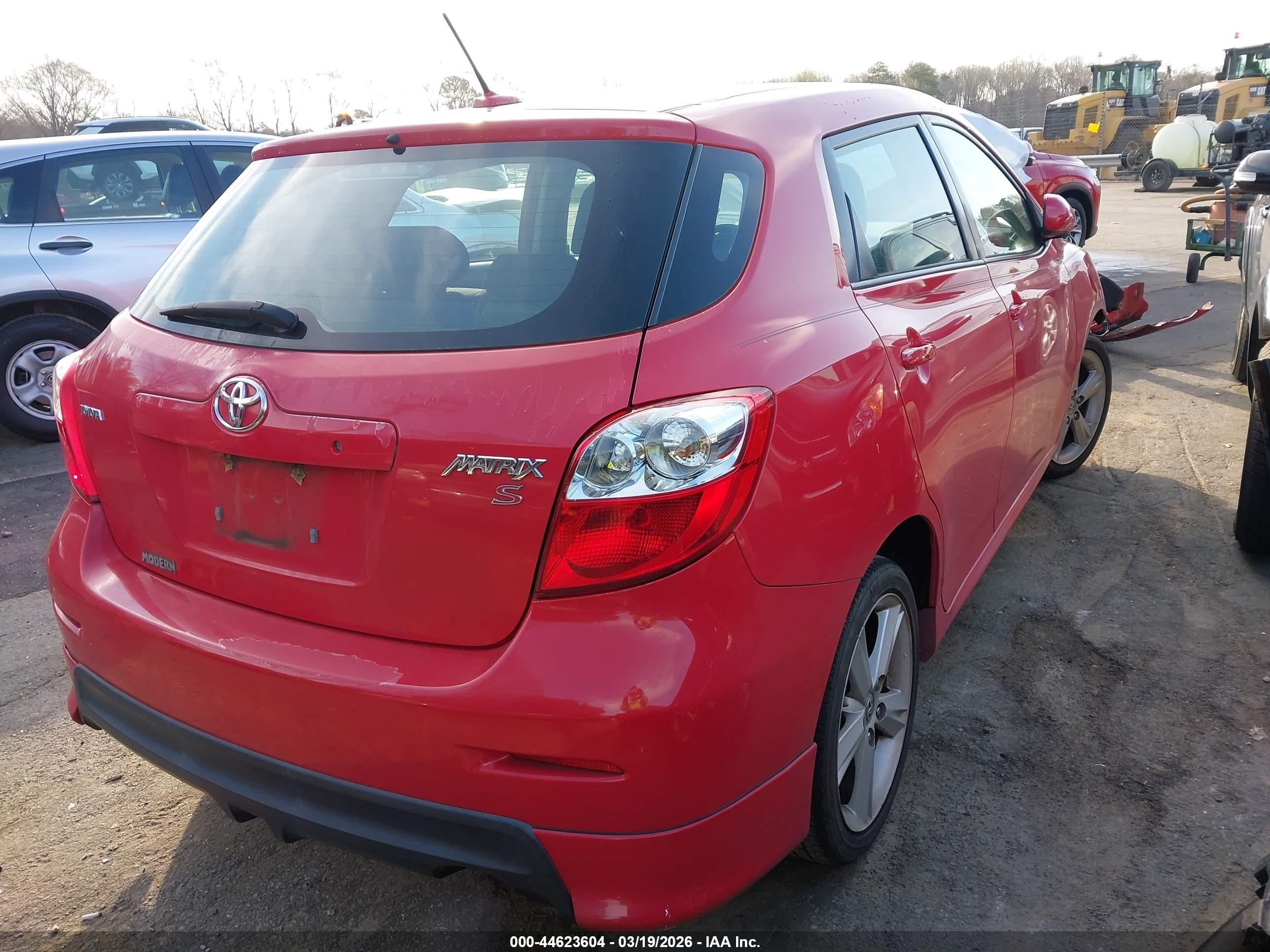 2009 Toyota Matrix S Красный vin: 2T1KE40E79C010993