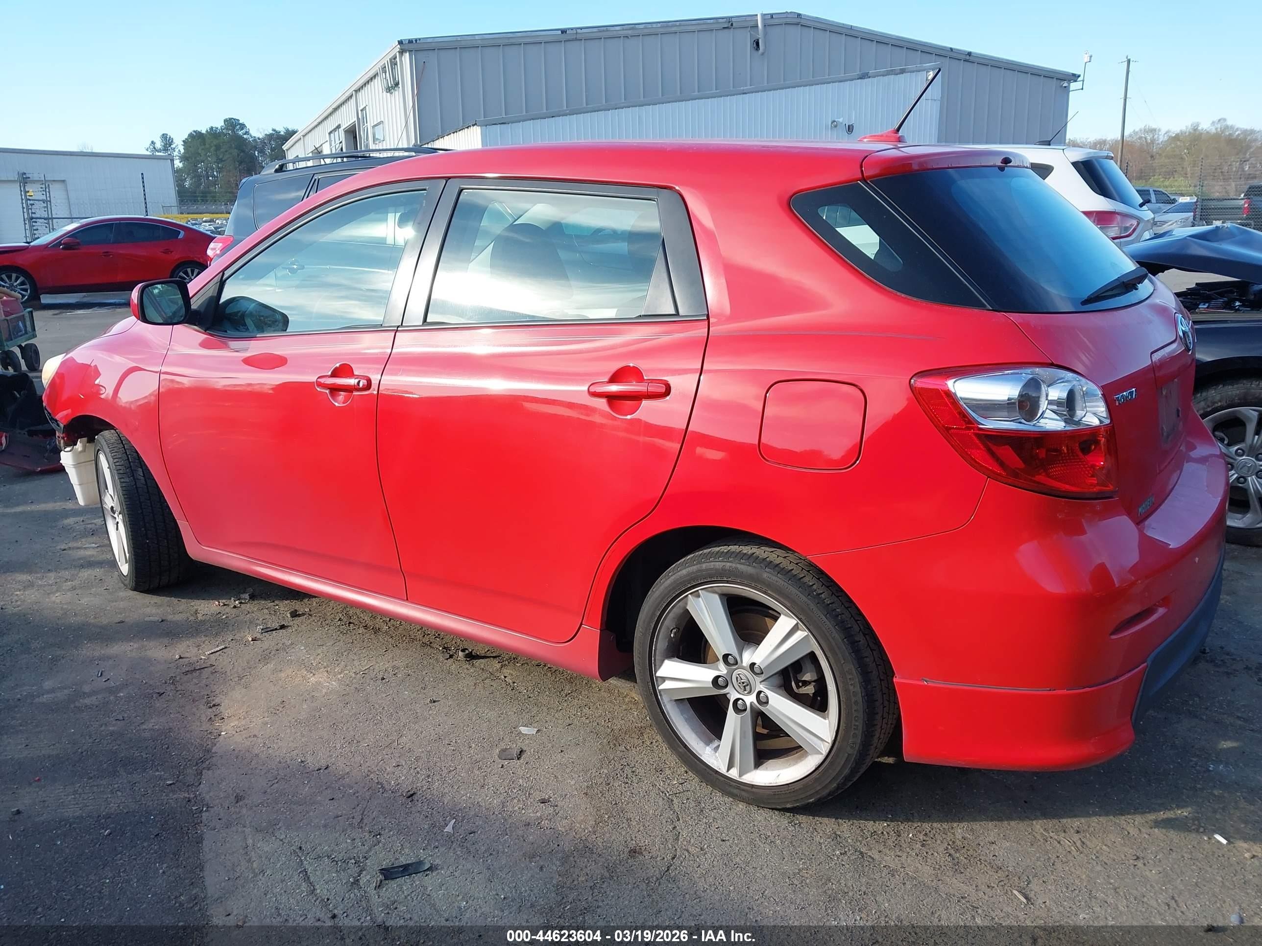 2009 Toyota Matrix S Красный vin: 2T1KE40E79C010993