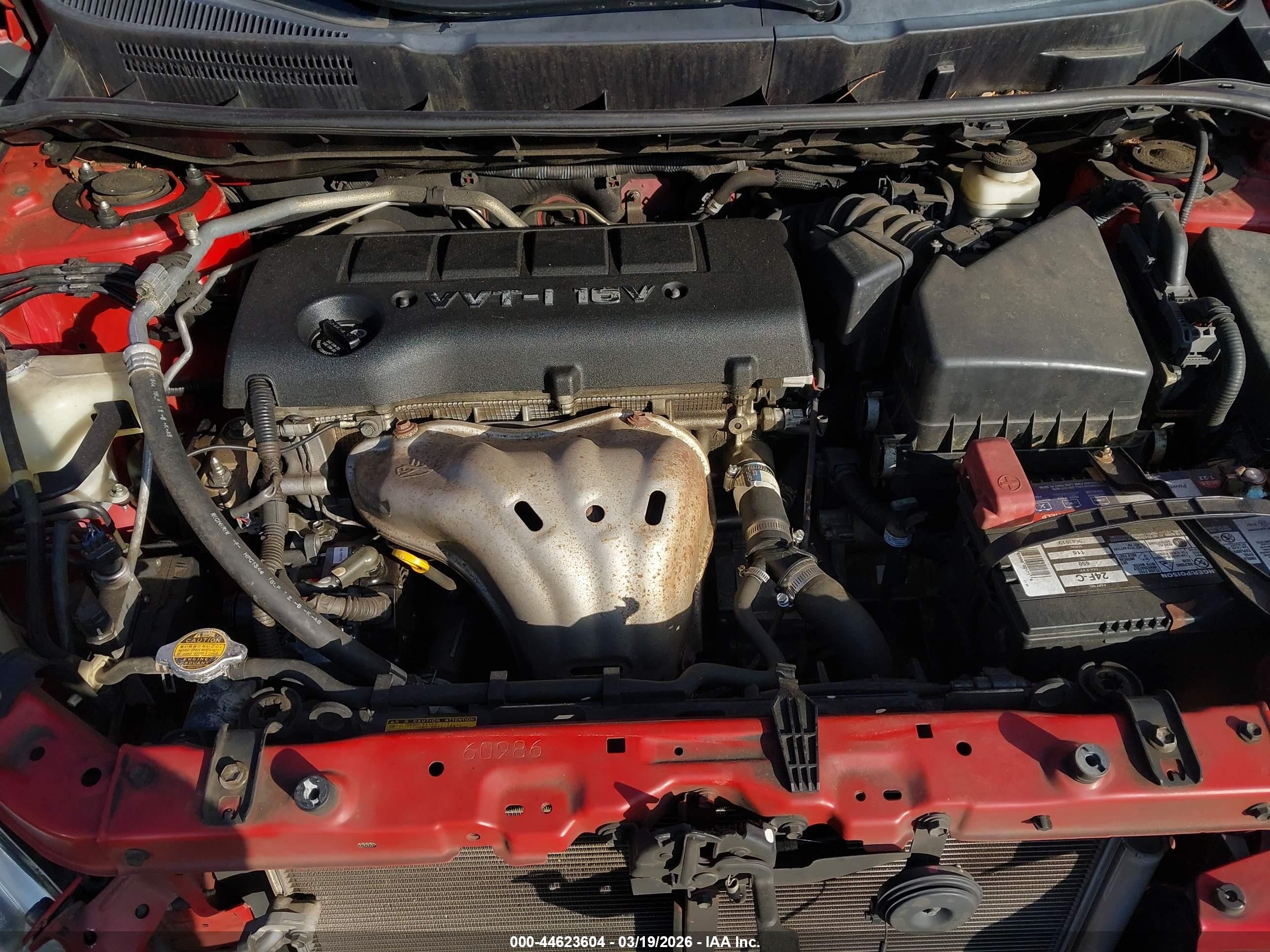 2009 Toyota Matrix S Красный vin: 2T1KE40E79C010993