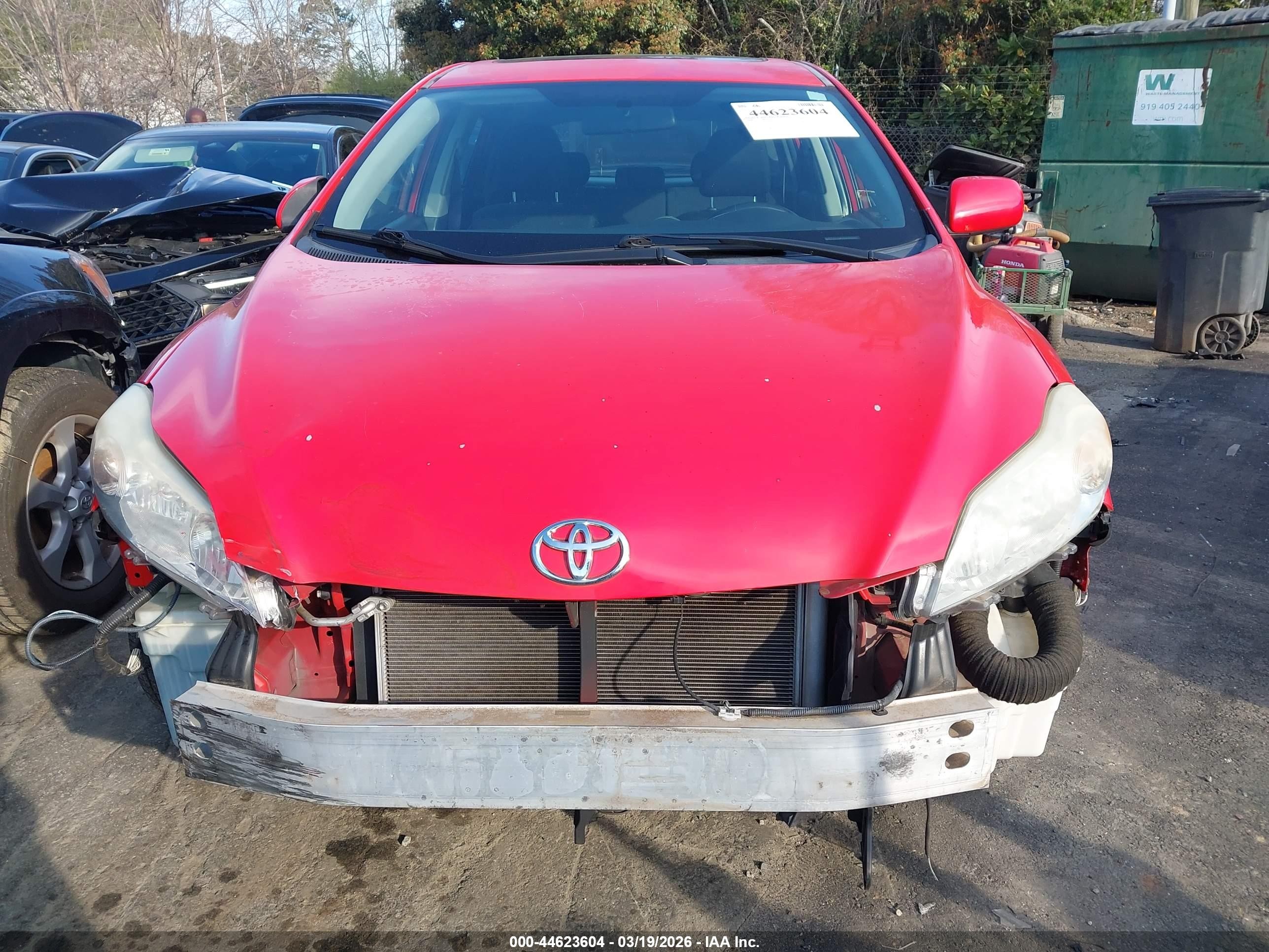 2009 Toyota Matrix S Красный vin: 2T1KE40E79C010993