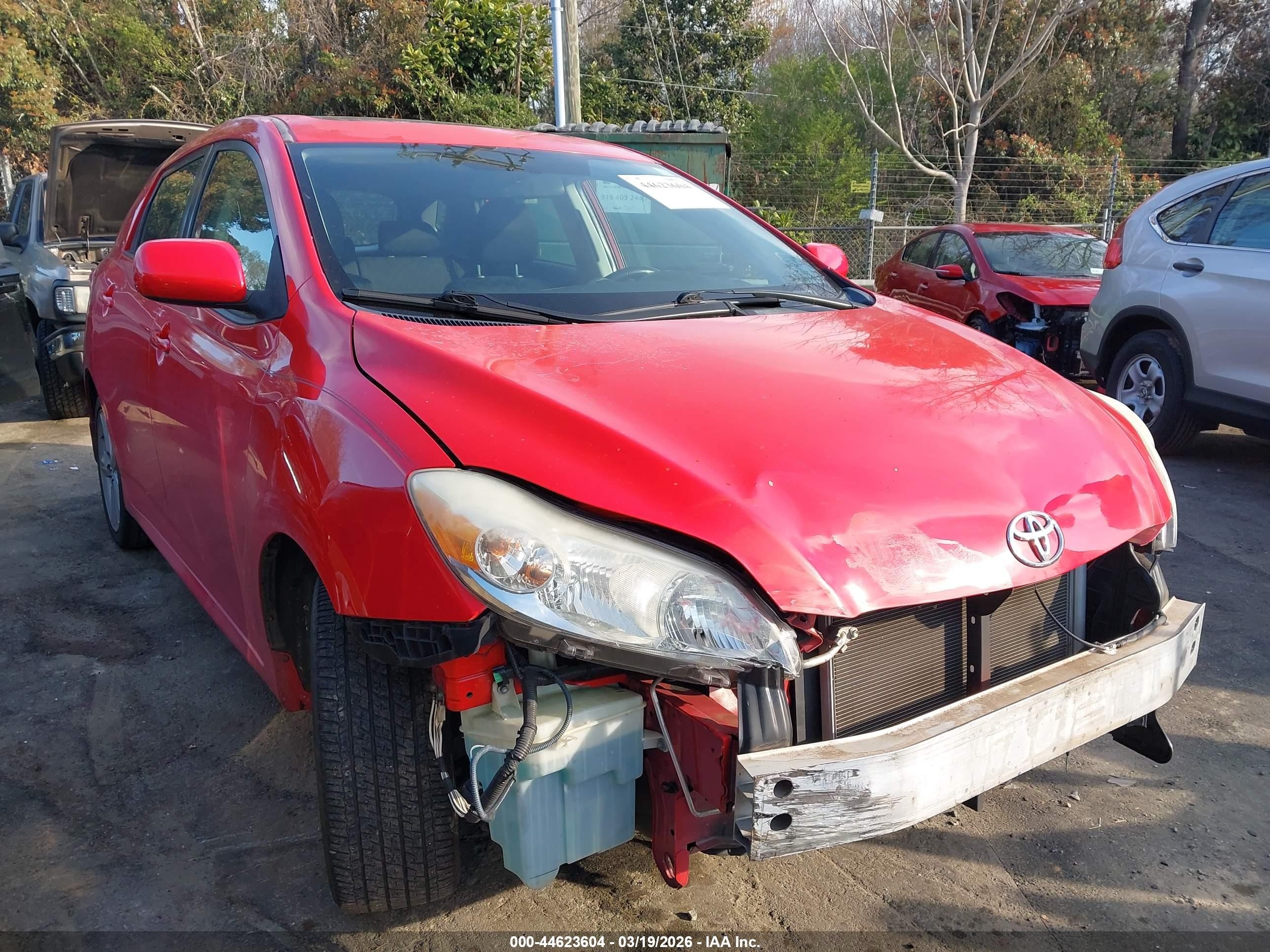 2009 Toyota Matrix S Красный vin: 2T1KE40E79C010993