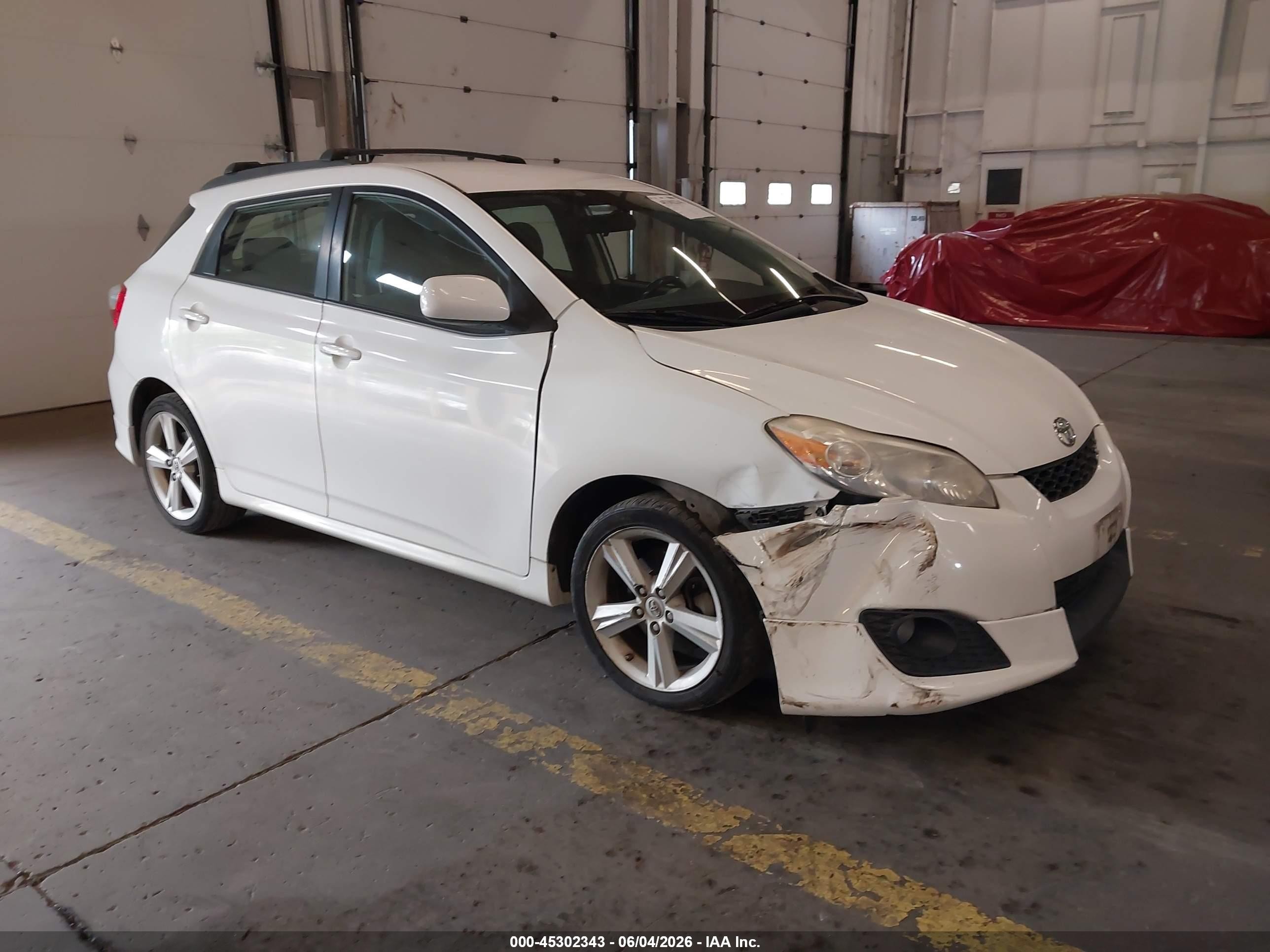 2009 Toyota Matrix S White vin: 2T1KE40E79C017099