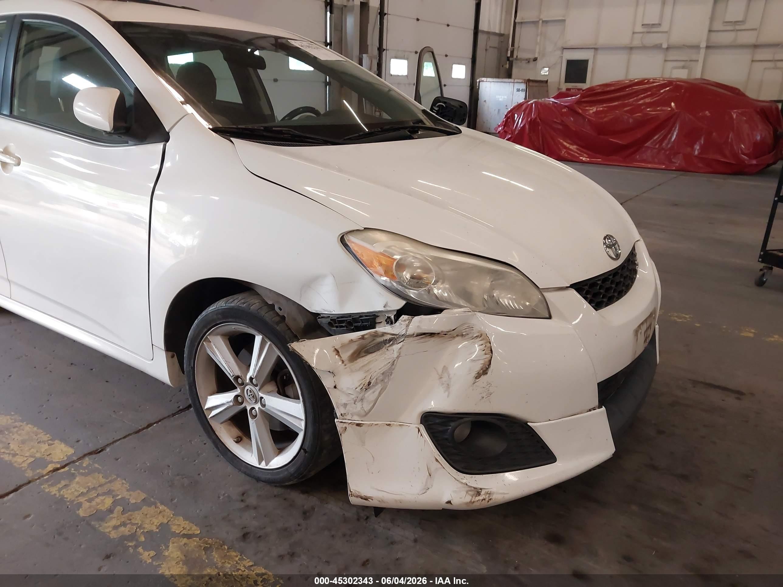 2009 Toyota Matrix S White vin: 2T1KE40E79C017099