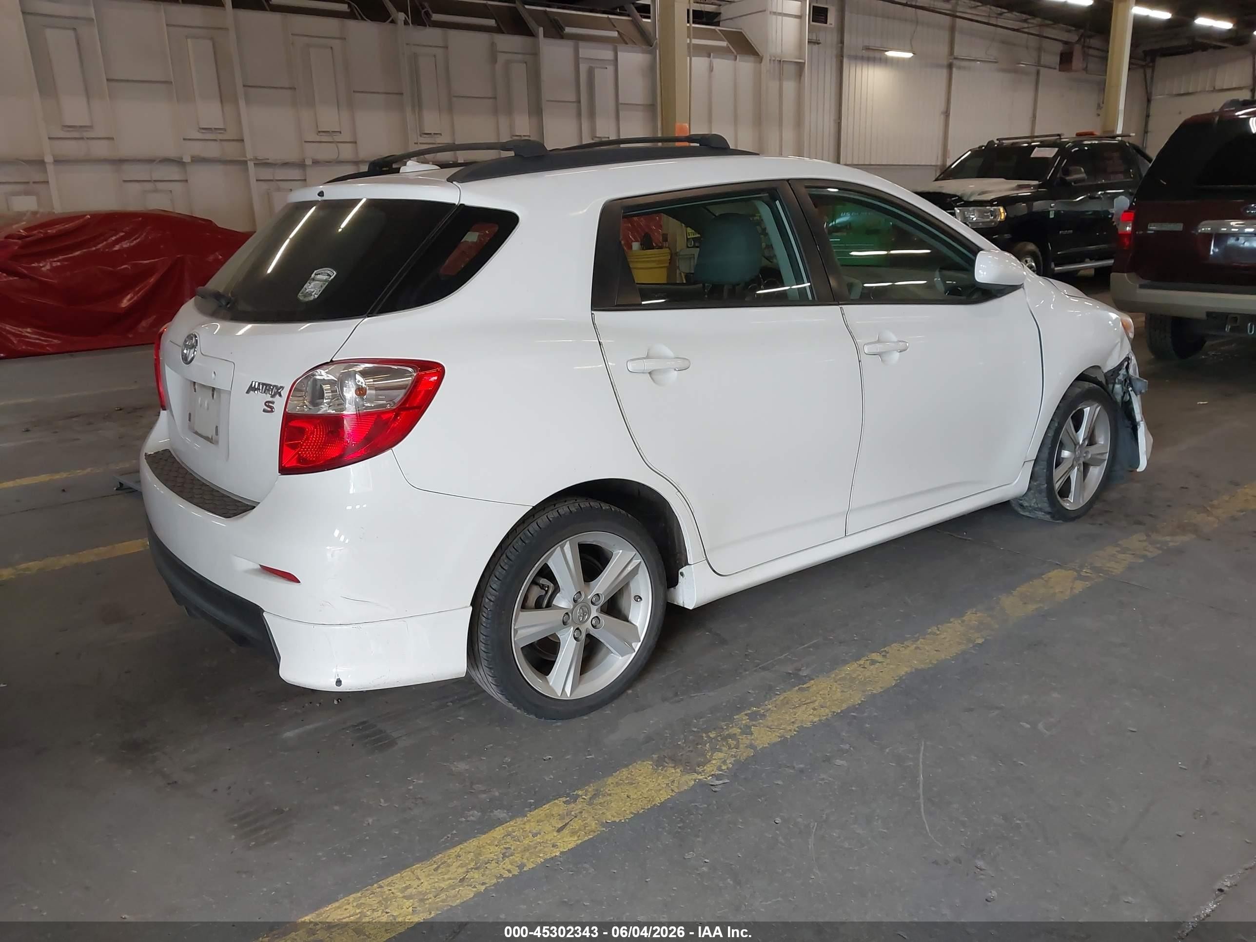 2009 Toyota Matrix S White vin: 2T1KE40E79C017099