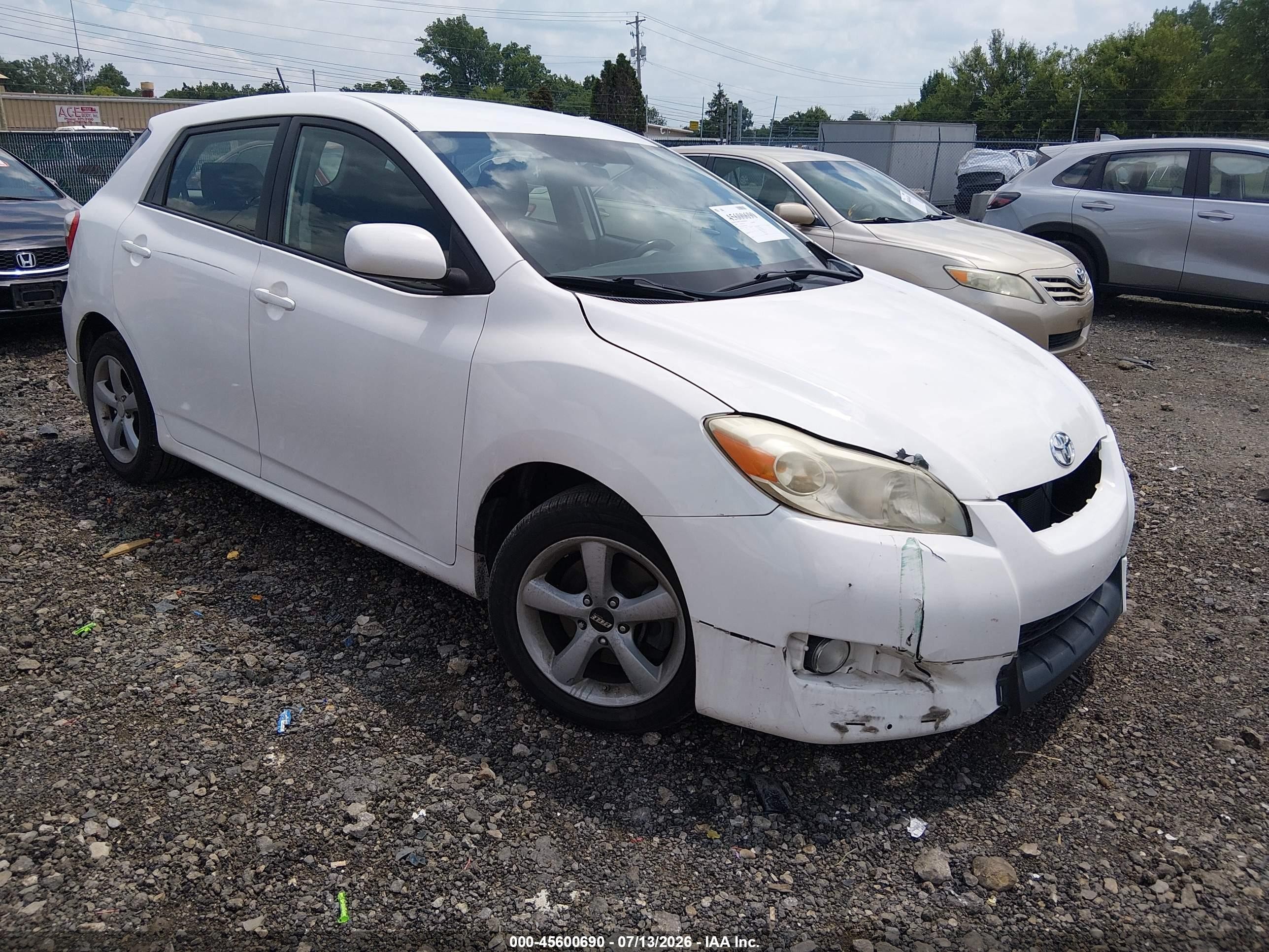 2009 Toyota Matrix S White vin: 2T1KE40E89C010906
