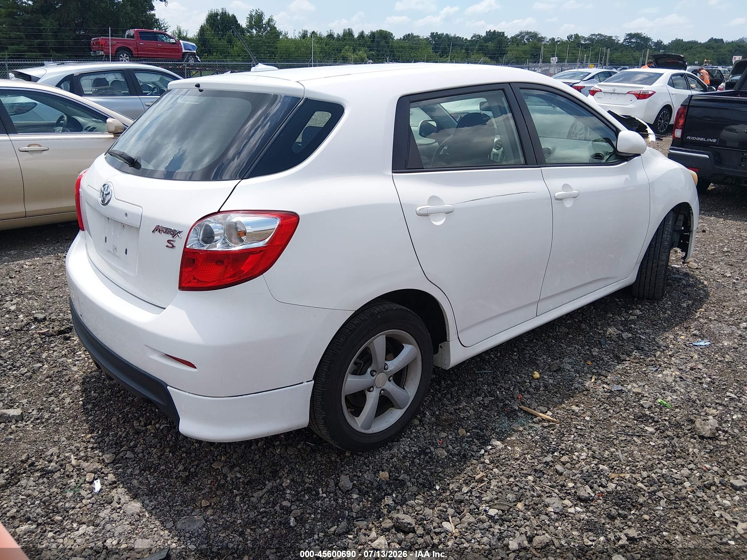 2009 Toyota Matrix S Белый vin: 2T1KE40E89C010906