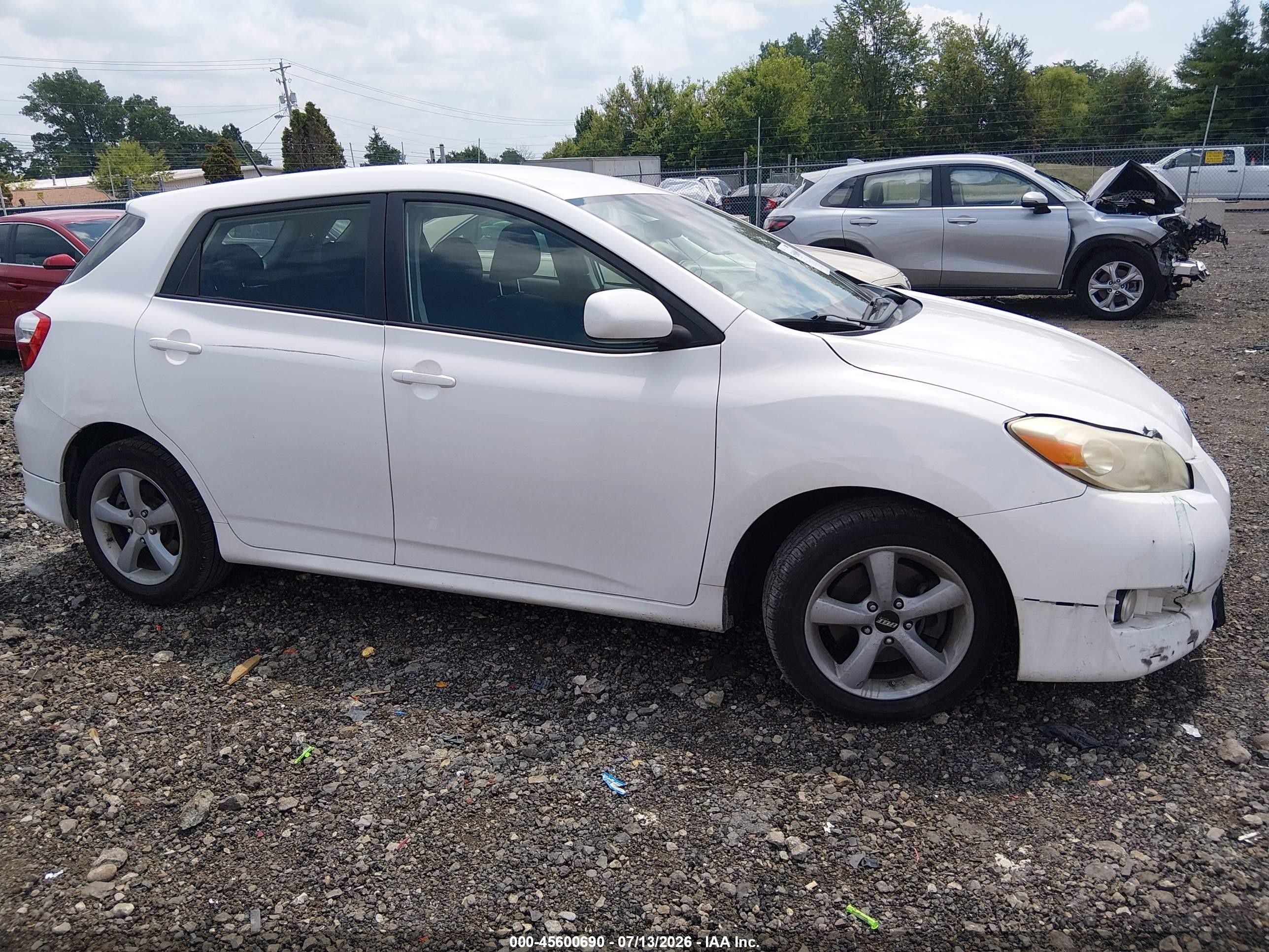 2009 Toyota Matrix S Белый vin: 2T1KE40E89C010906