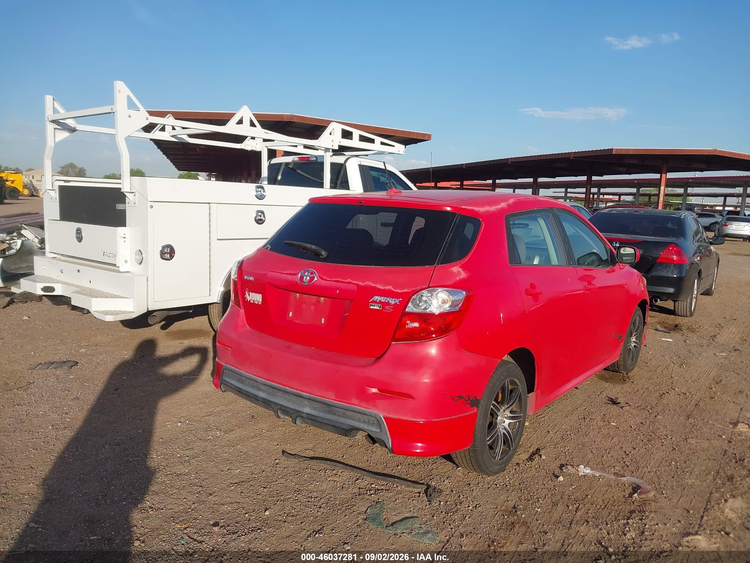 2009 Toyota Matrix S Red vin: 2T1KE40E89C029911