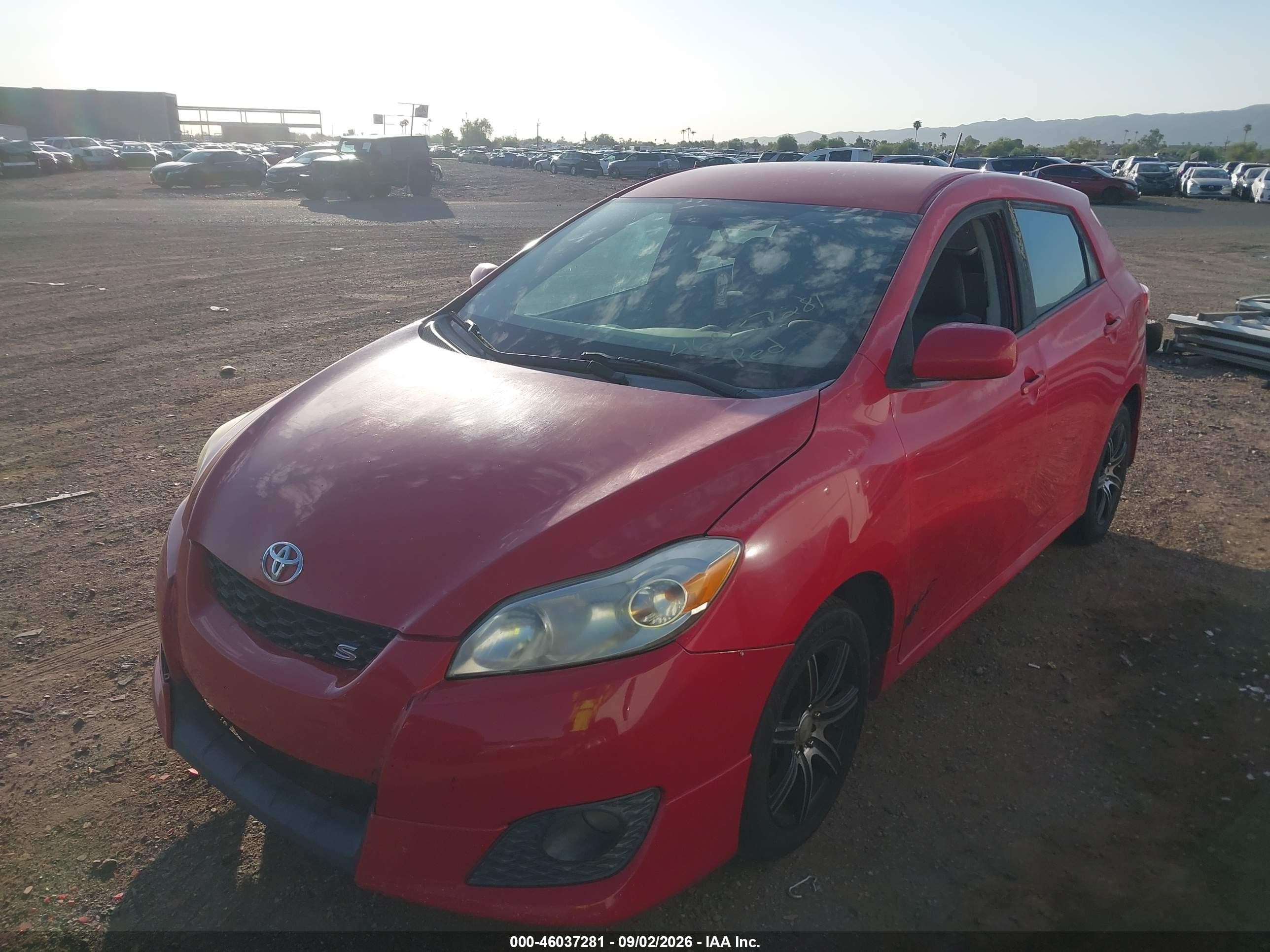 2009 Toyota Matrix S Red vin: 2T1KE40E89C029911