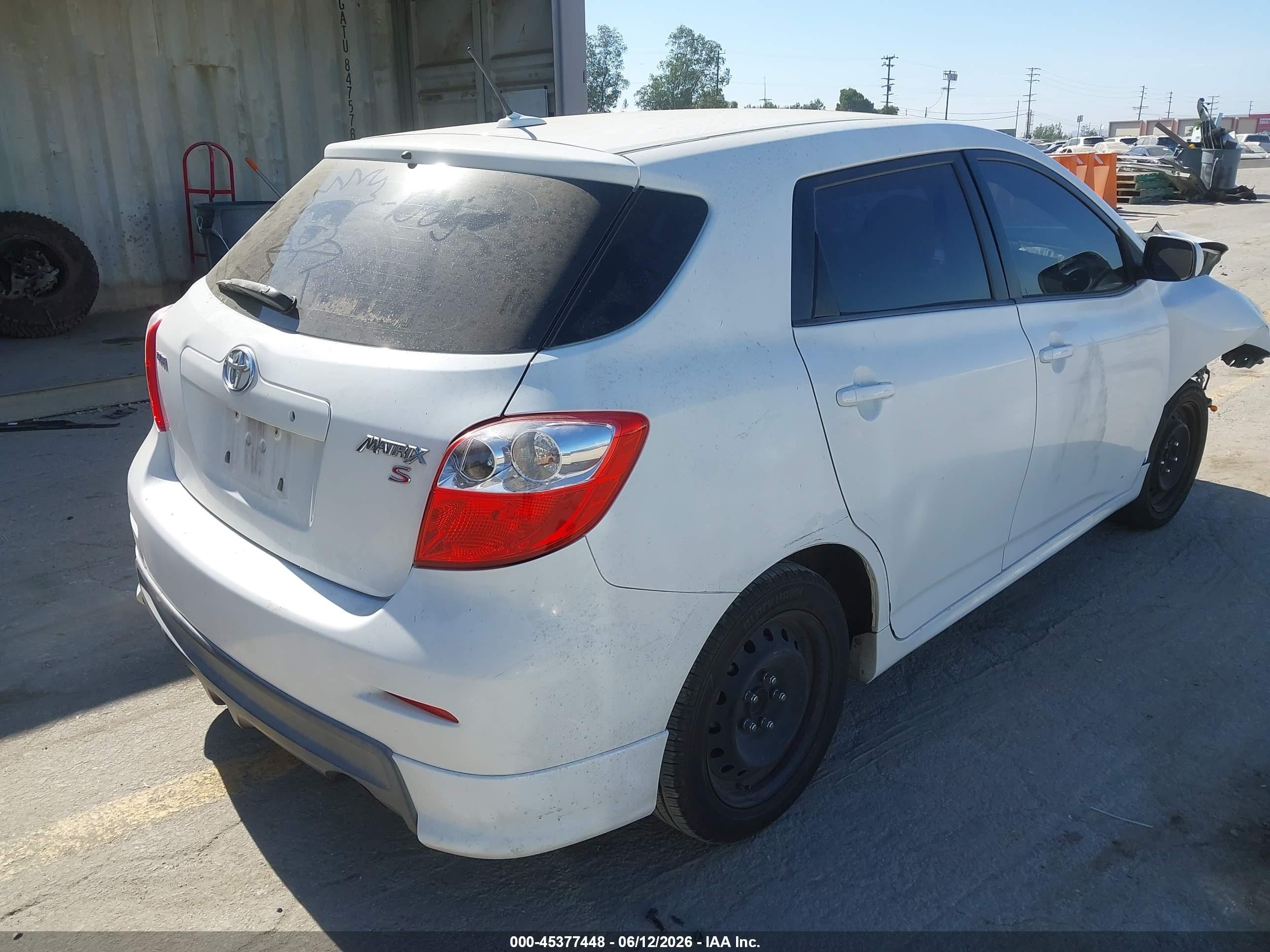 2009 Toyota Matrix S White vin: 2T1KE40EX9C001981