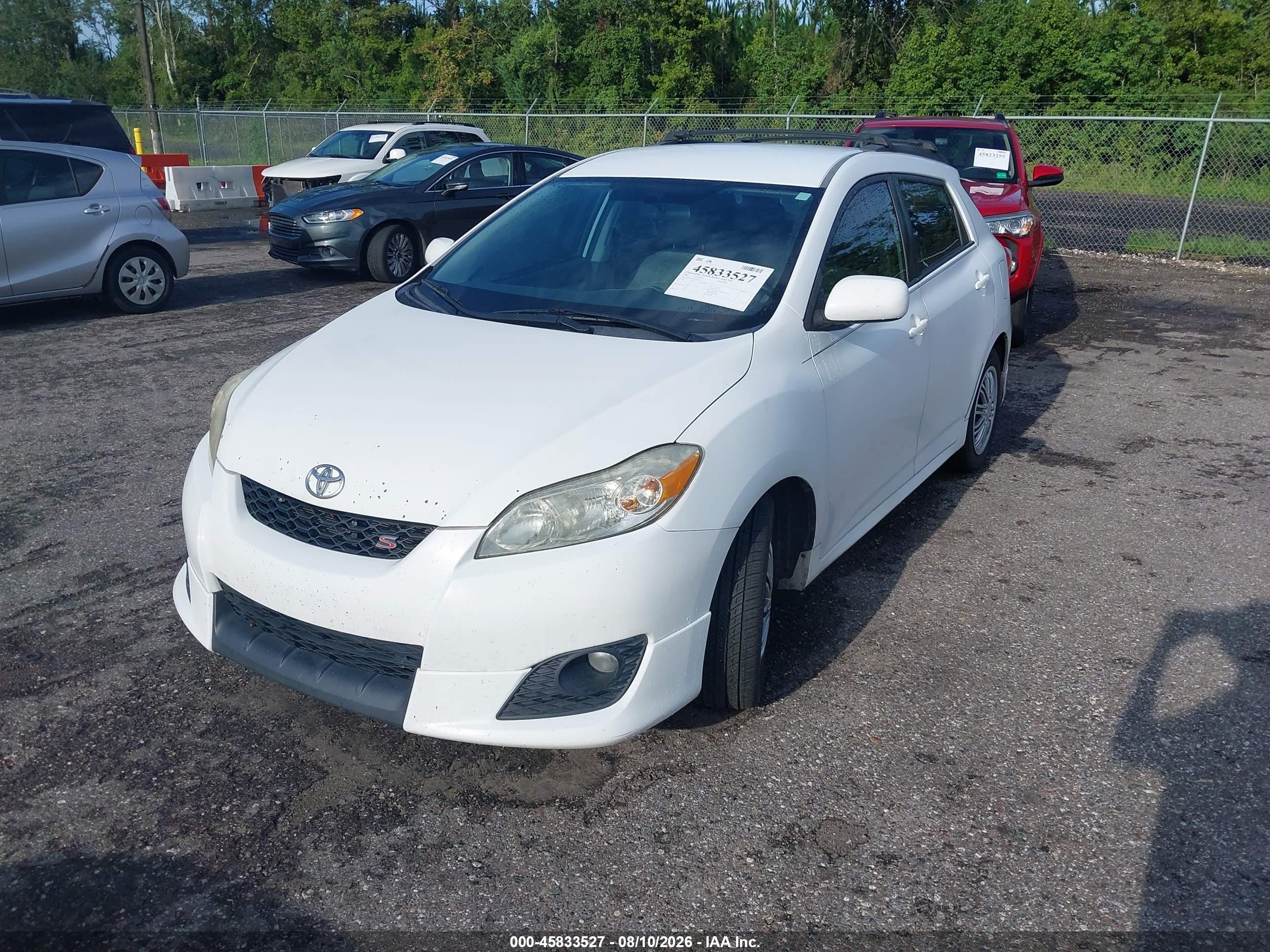 2009 Toyota Matrix S Белый vin: 2T1KE40EX9C012012