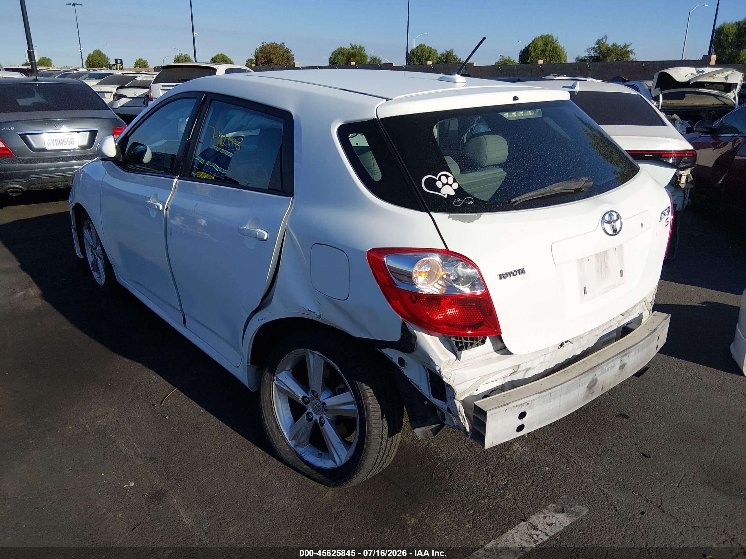 2009 Toyota Matrix S Белый vin: 2T1KE40EX9C014827