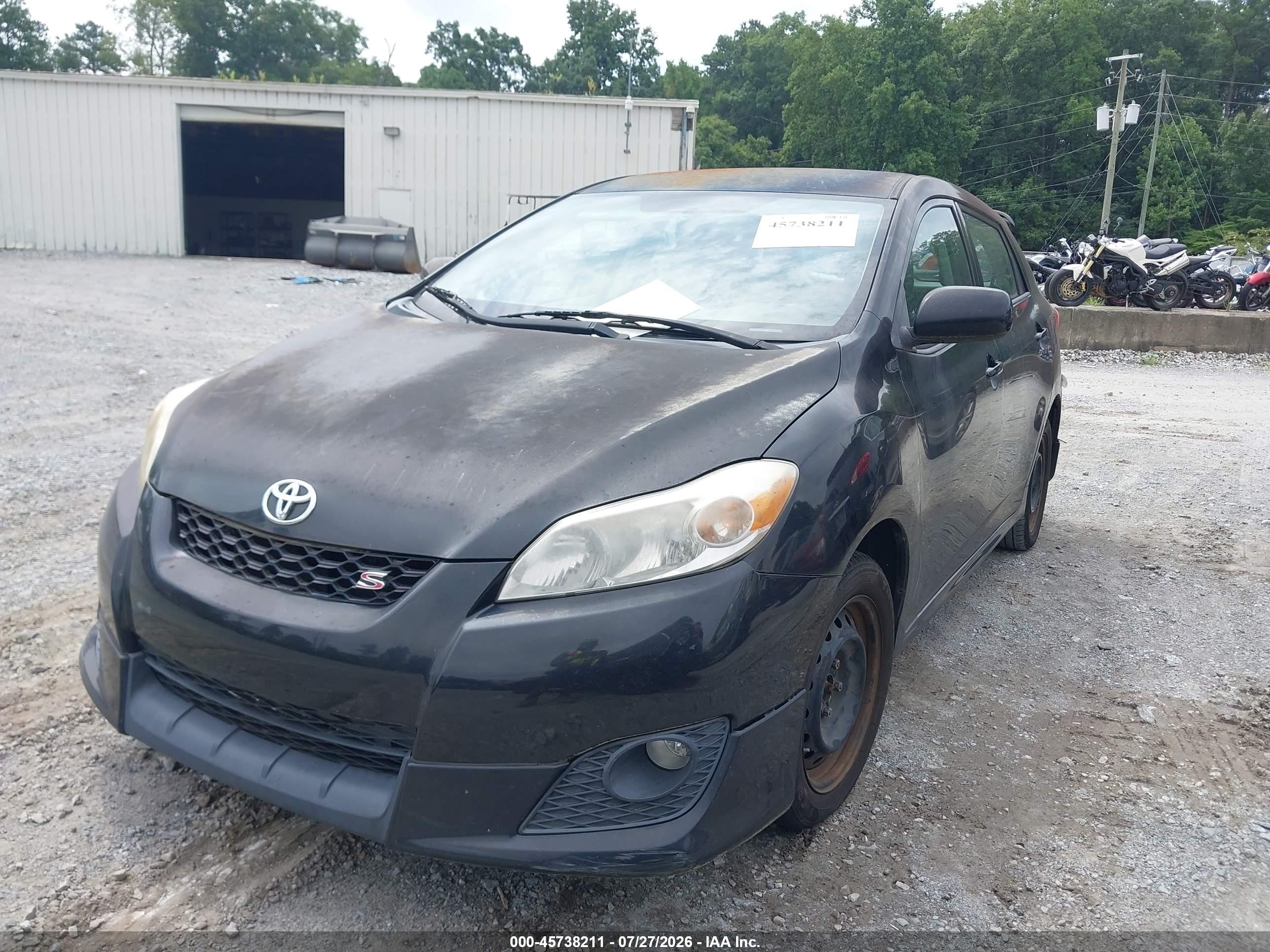 2010 Toyota Matrix S Black vin: 2T1KE4EE1AC035224