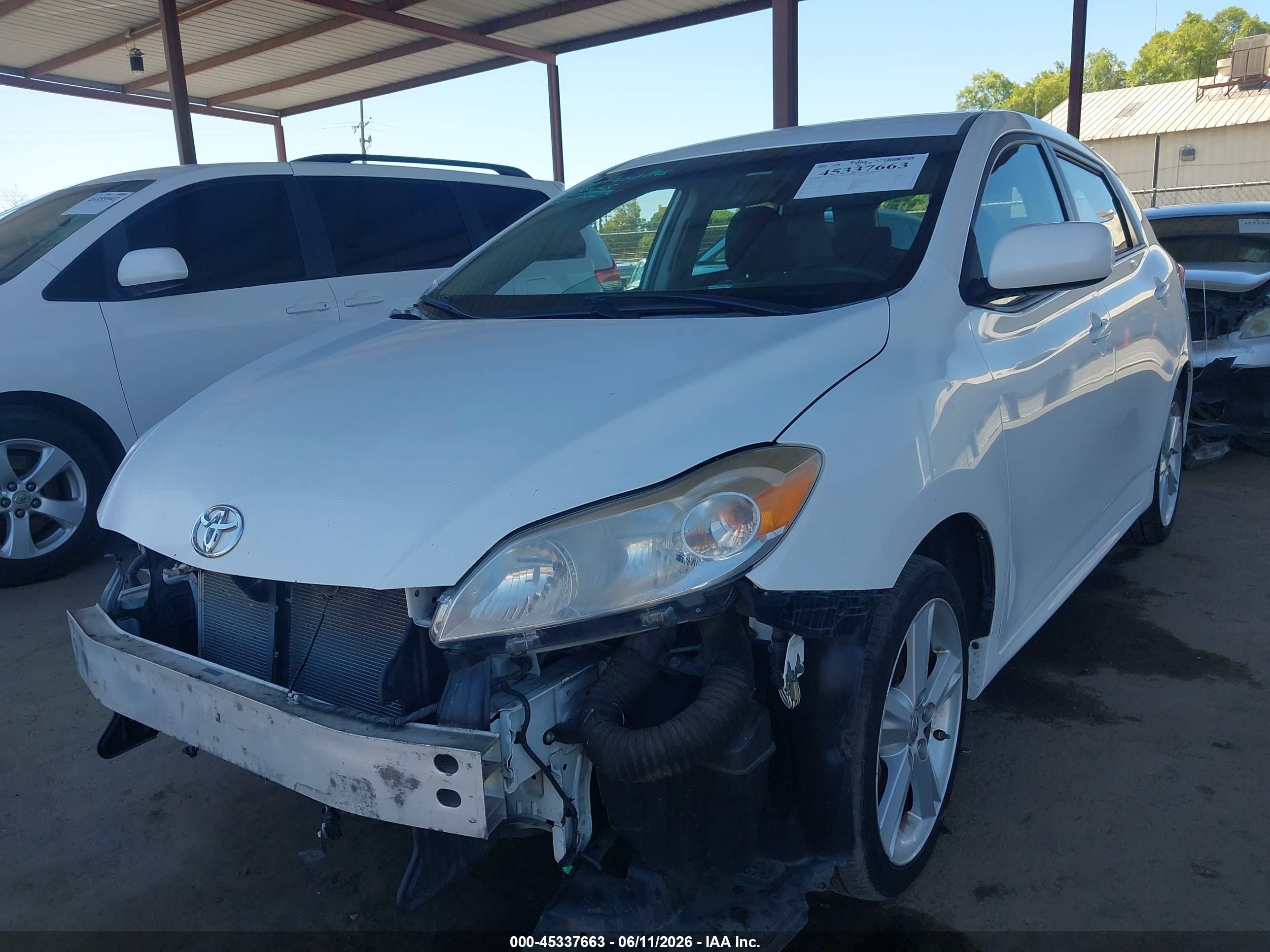 2010 Toyota Matrix S White vin: 2T1KE4EE6AC034957