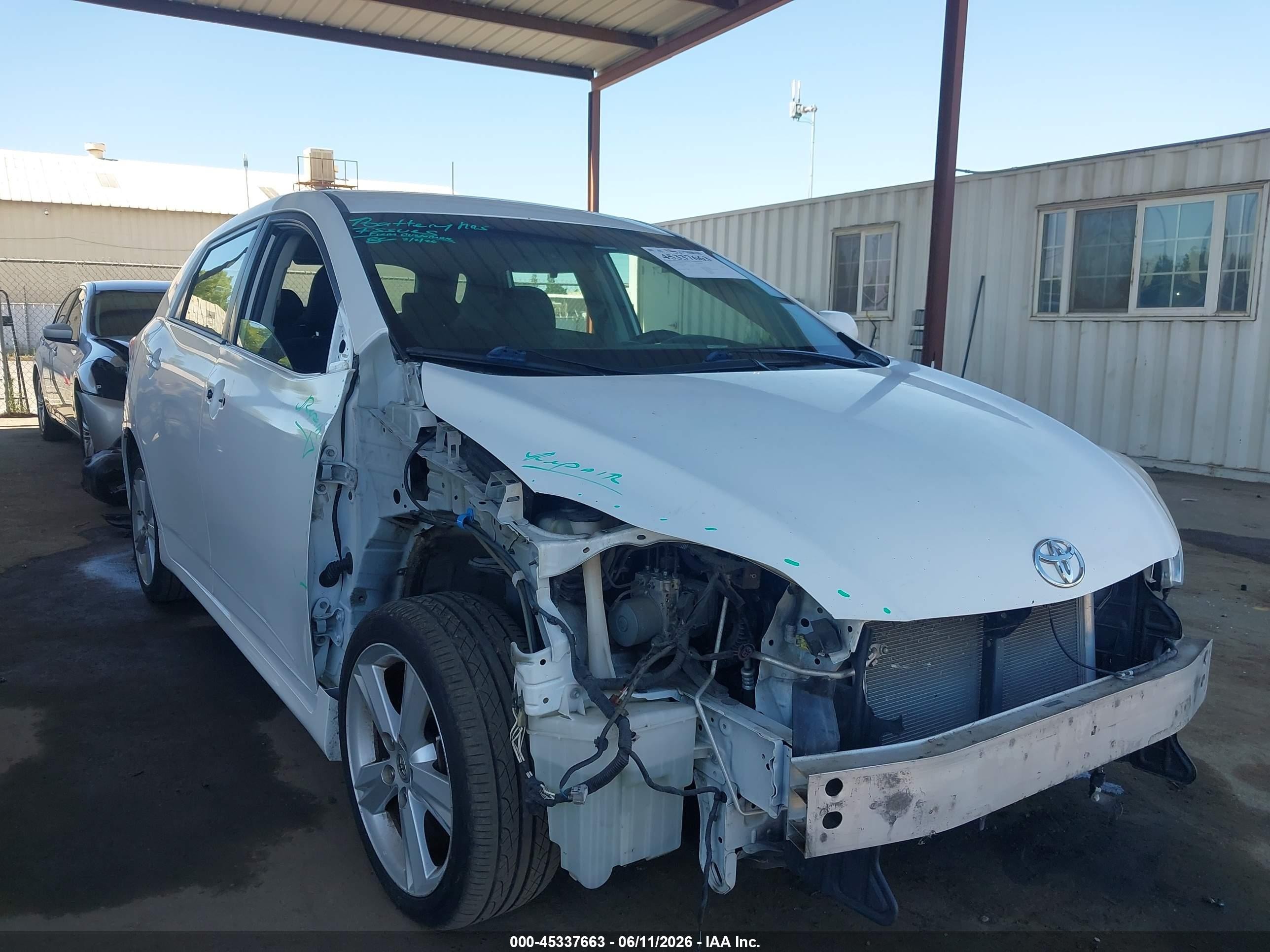 2010 Toyota Matrix S White vin: 2T1KE4EE6AC034957