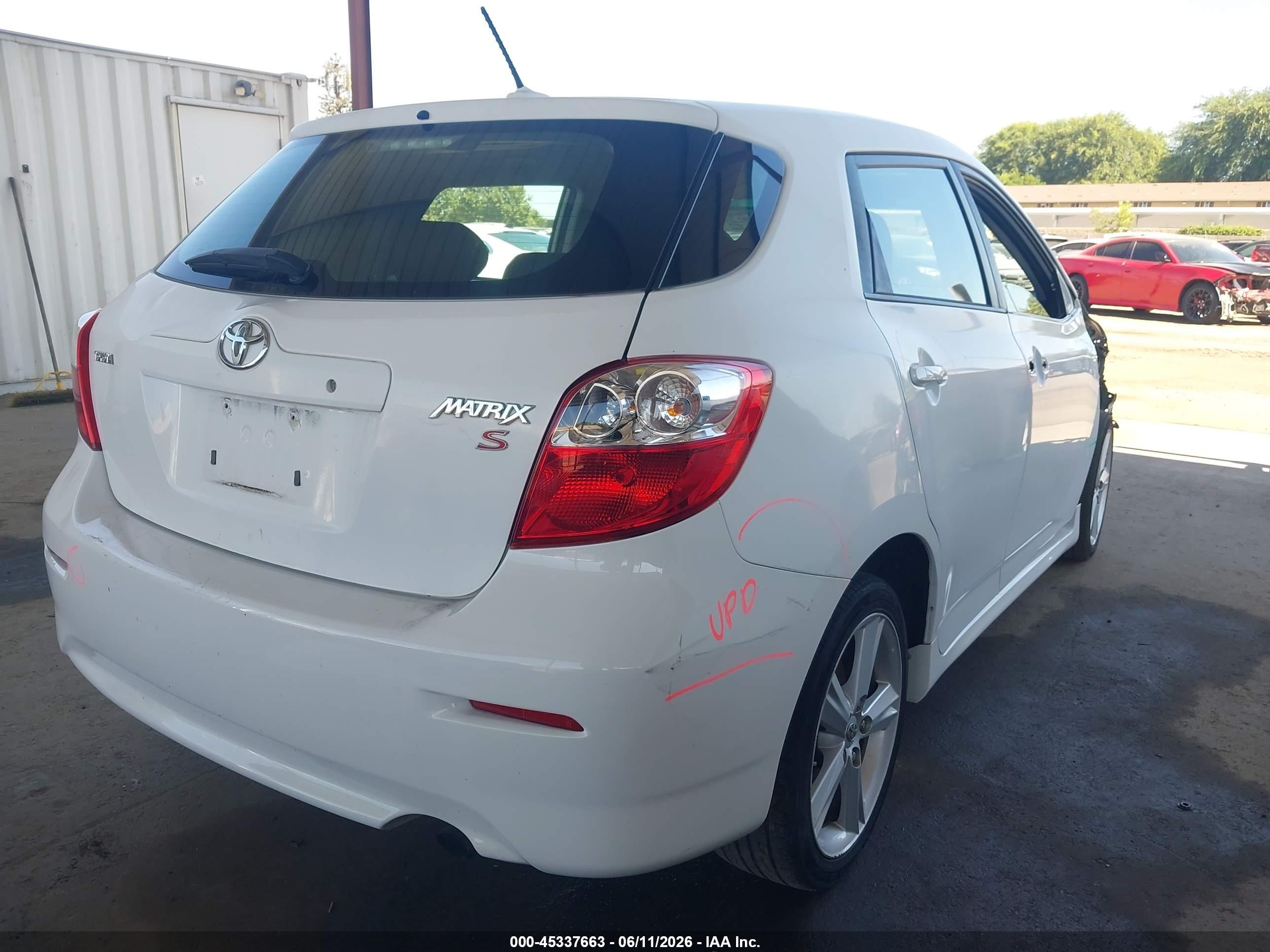 2010 Toyota Matrix S White vin: 2T1KE4EE6AC034957