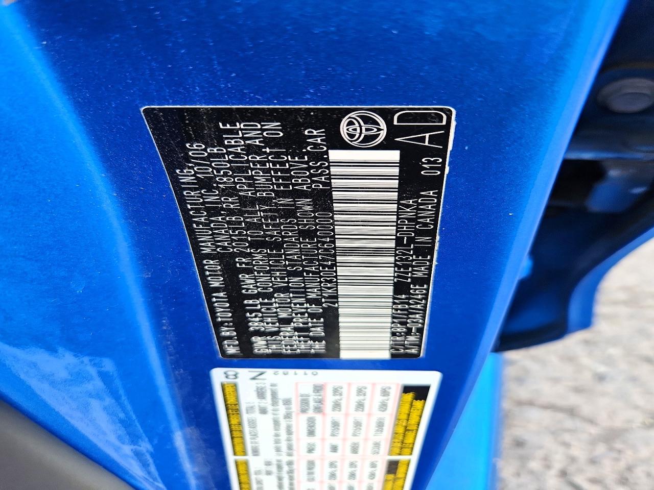 2007 Toyota Matrix Xr Blue vin: 2T1KR30E47C640000