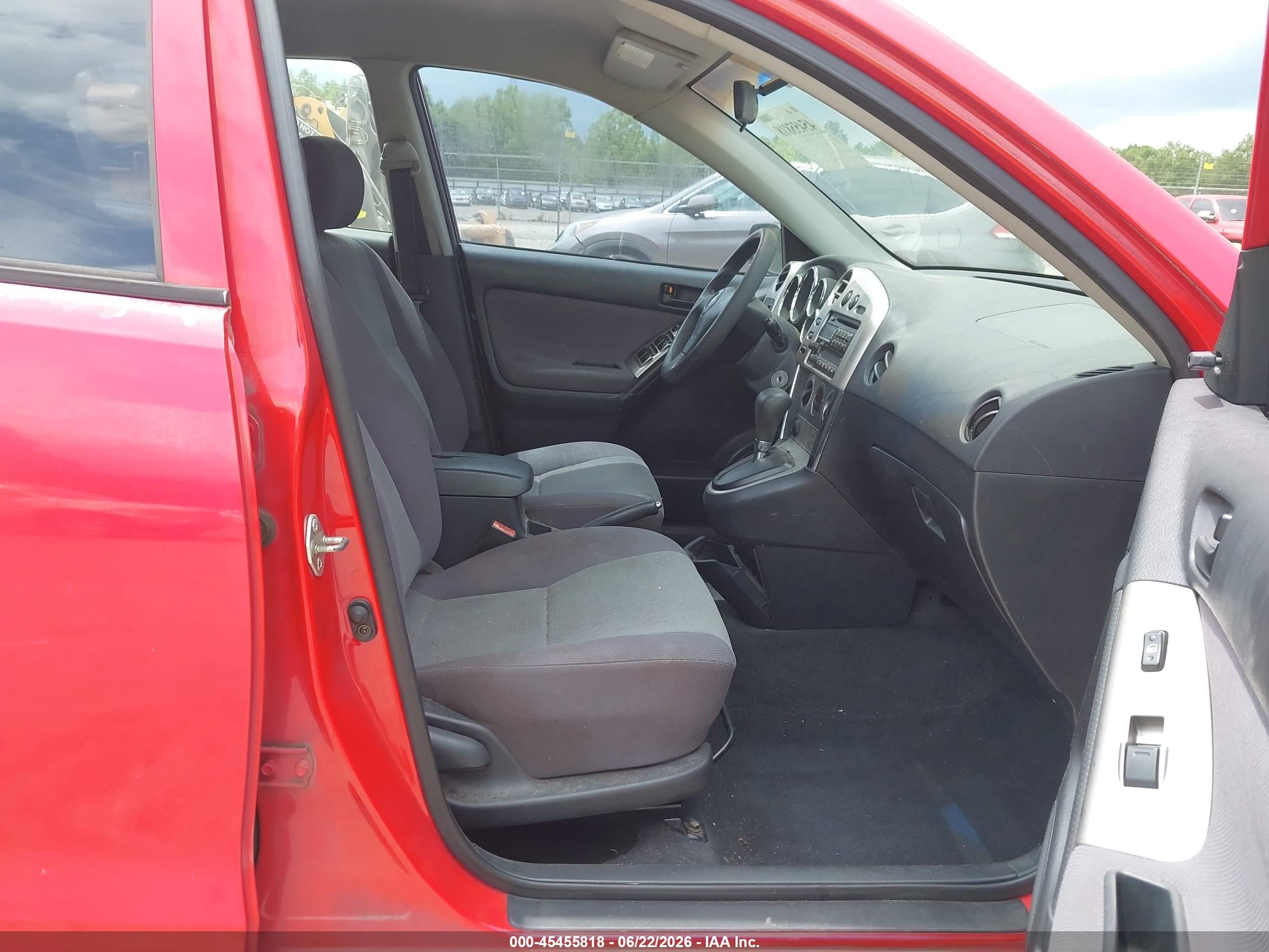 2003 Toyota Matrix Standard Red vin: 2T1KR32E03C110906