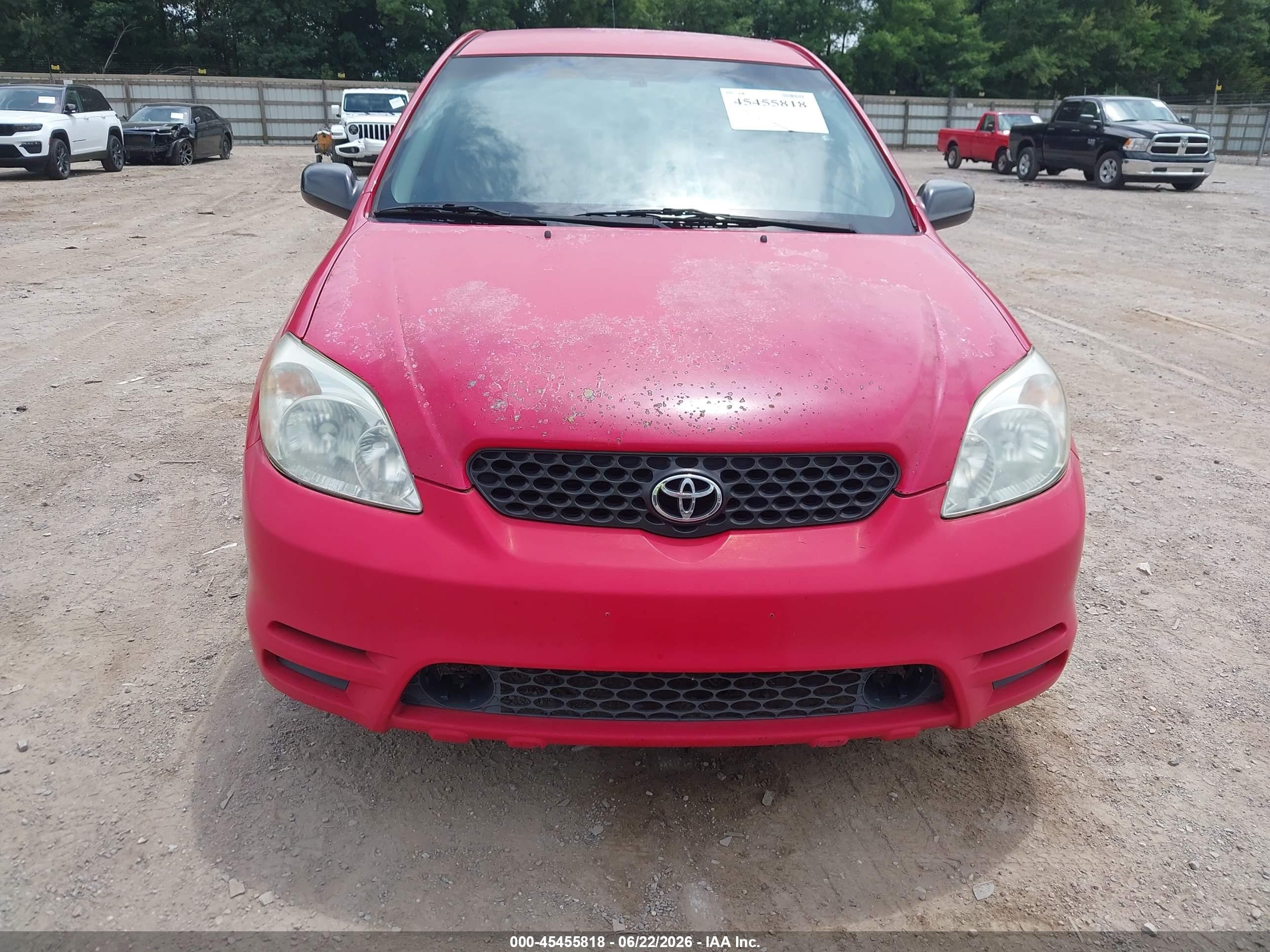 2003 Toyota Matrix Standard Red vin: 2T1KR32E03C110906