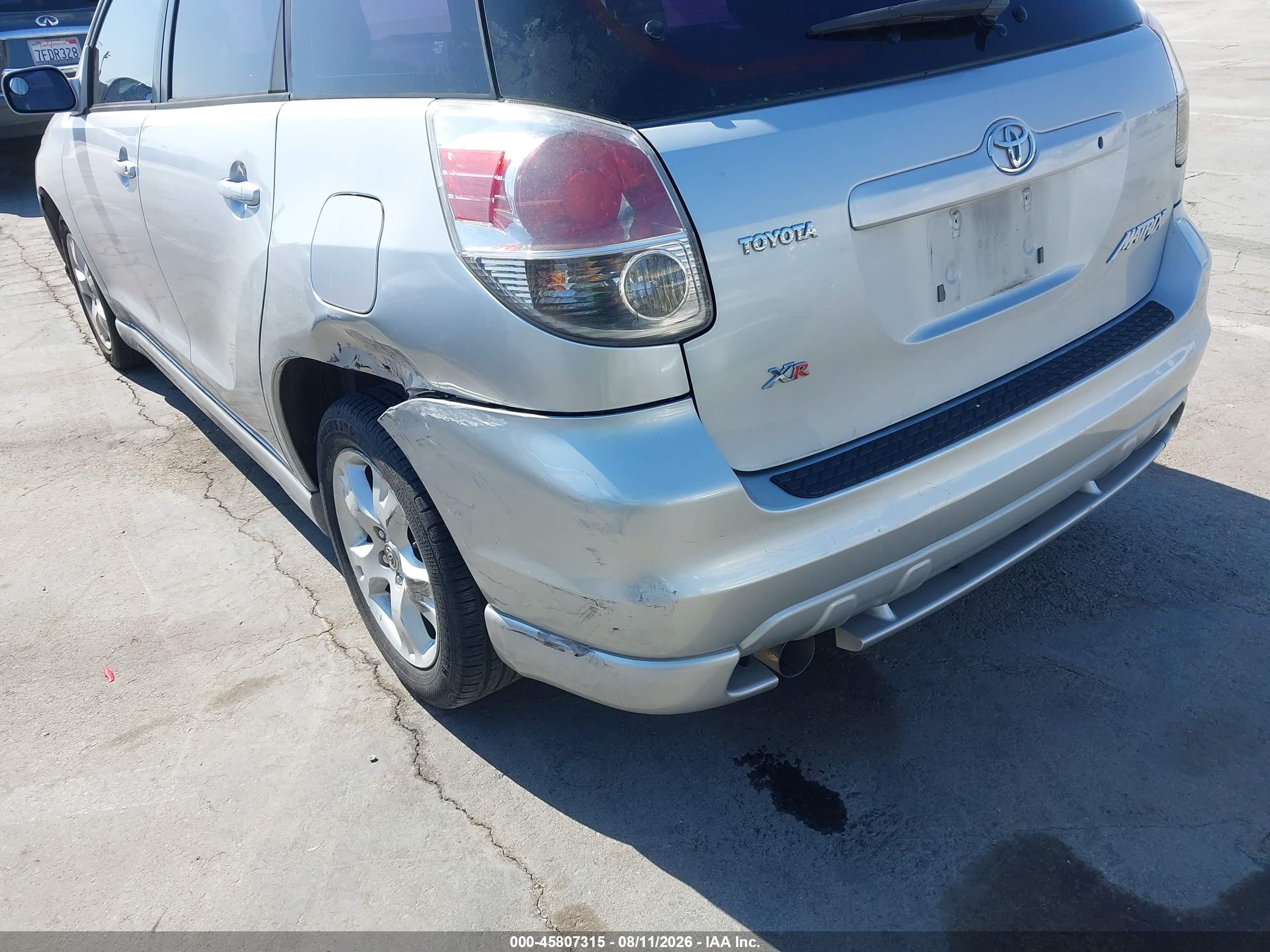 2006 Toyota Matrix Xr Silver vin: 2T1KR32E06C570992