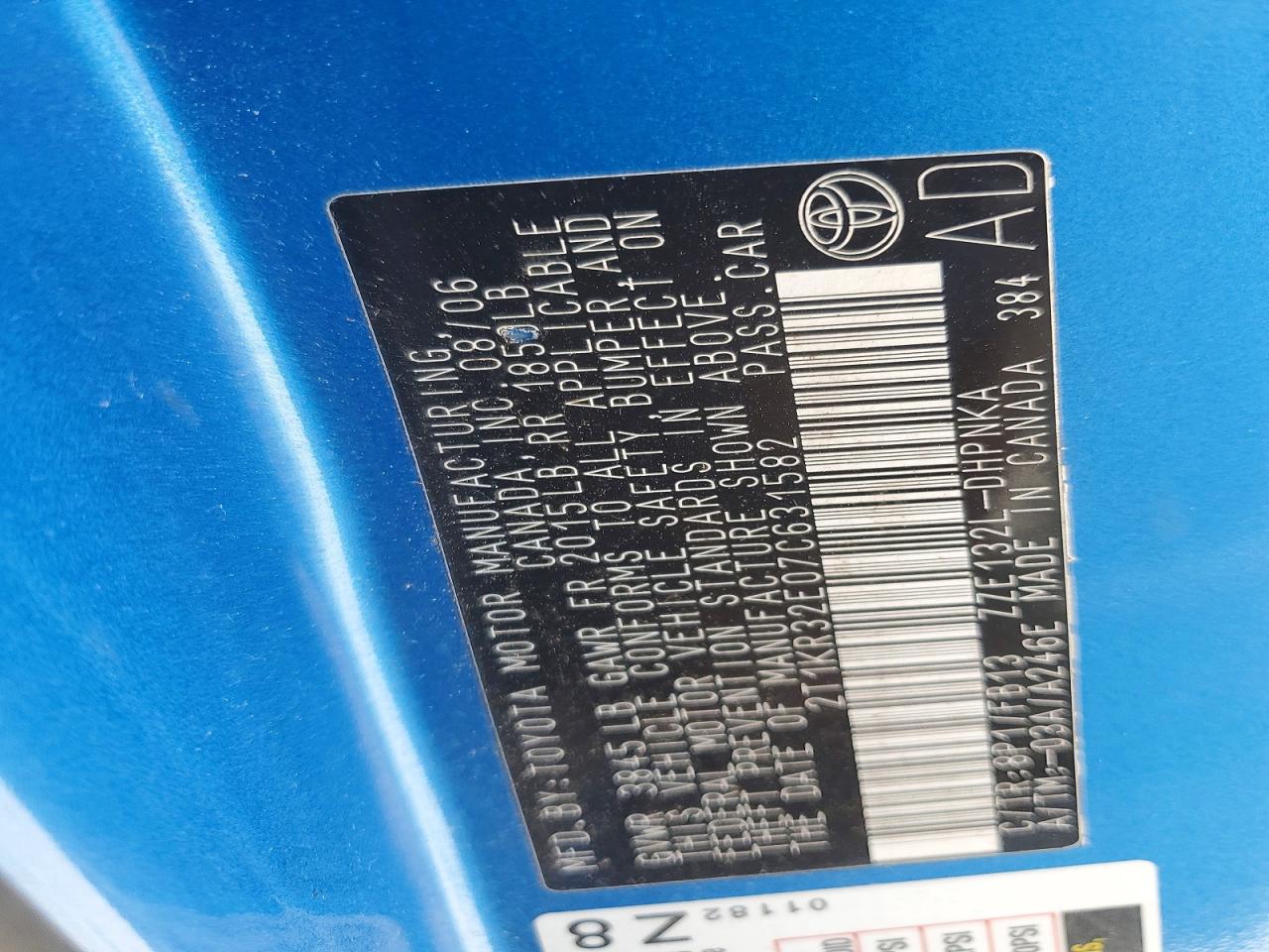 2007 Toyota Corolla Matrix Xr Blue vin: 2T1KR32E07C631582