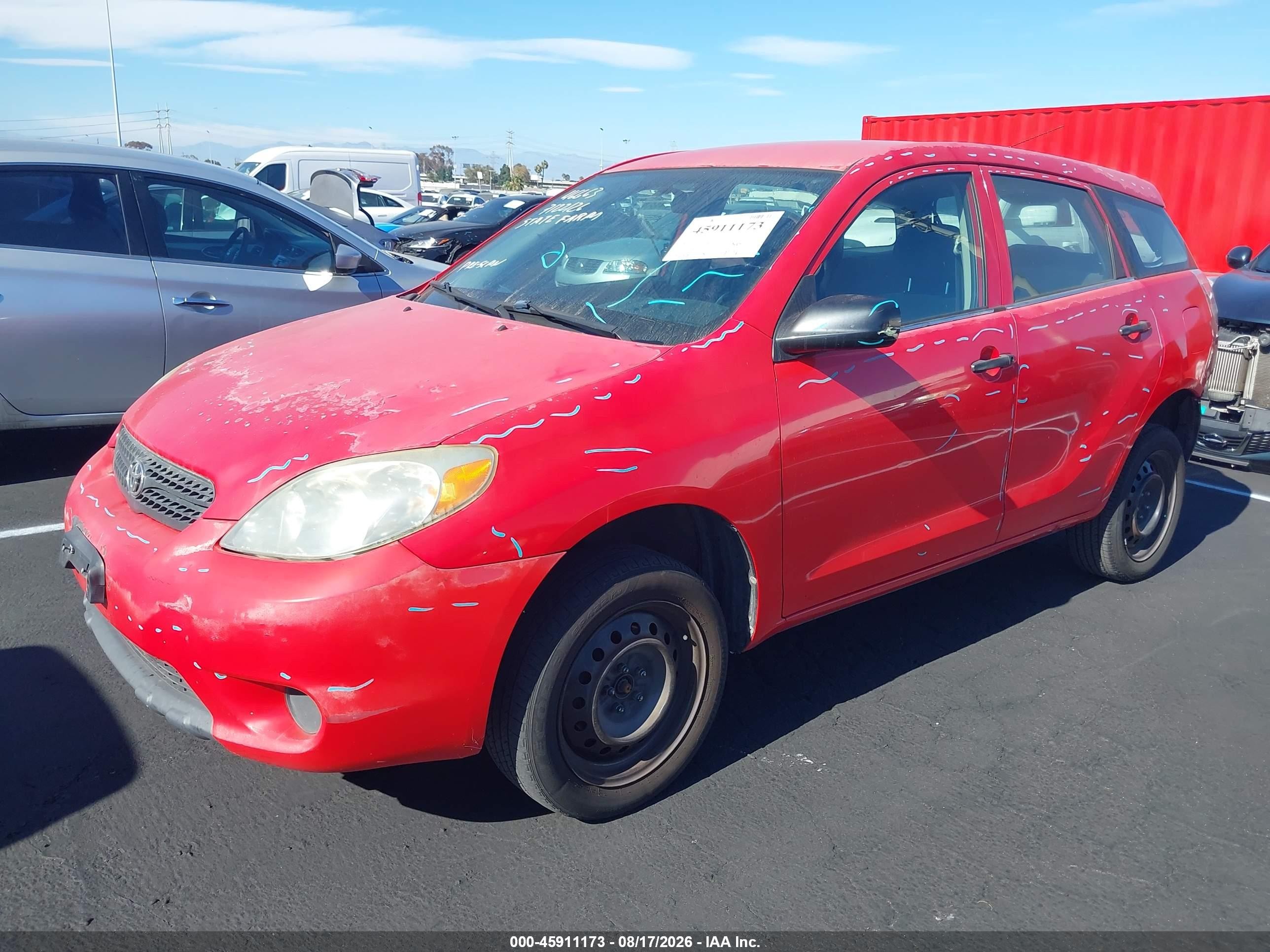 2005 Toyota Matrix   Red vin: 2T1KR32E15C459527