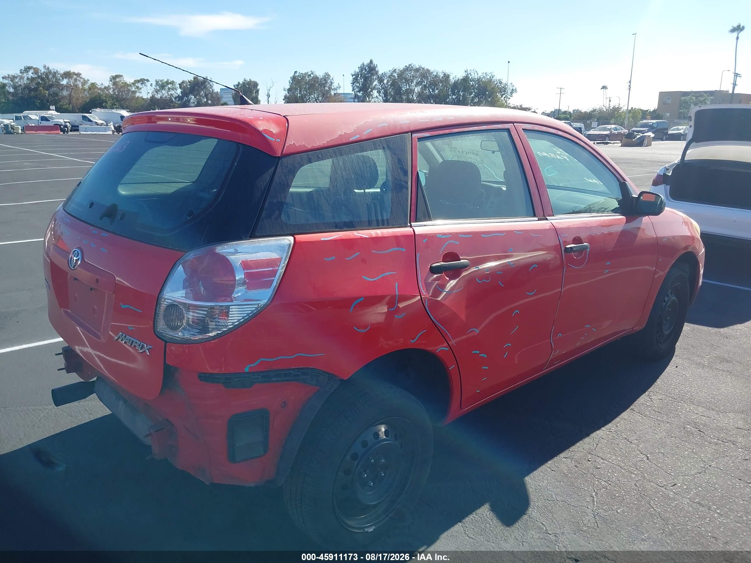2005 Toyota Matrix   Red vin: 2T1KR32E15C459527
