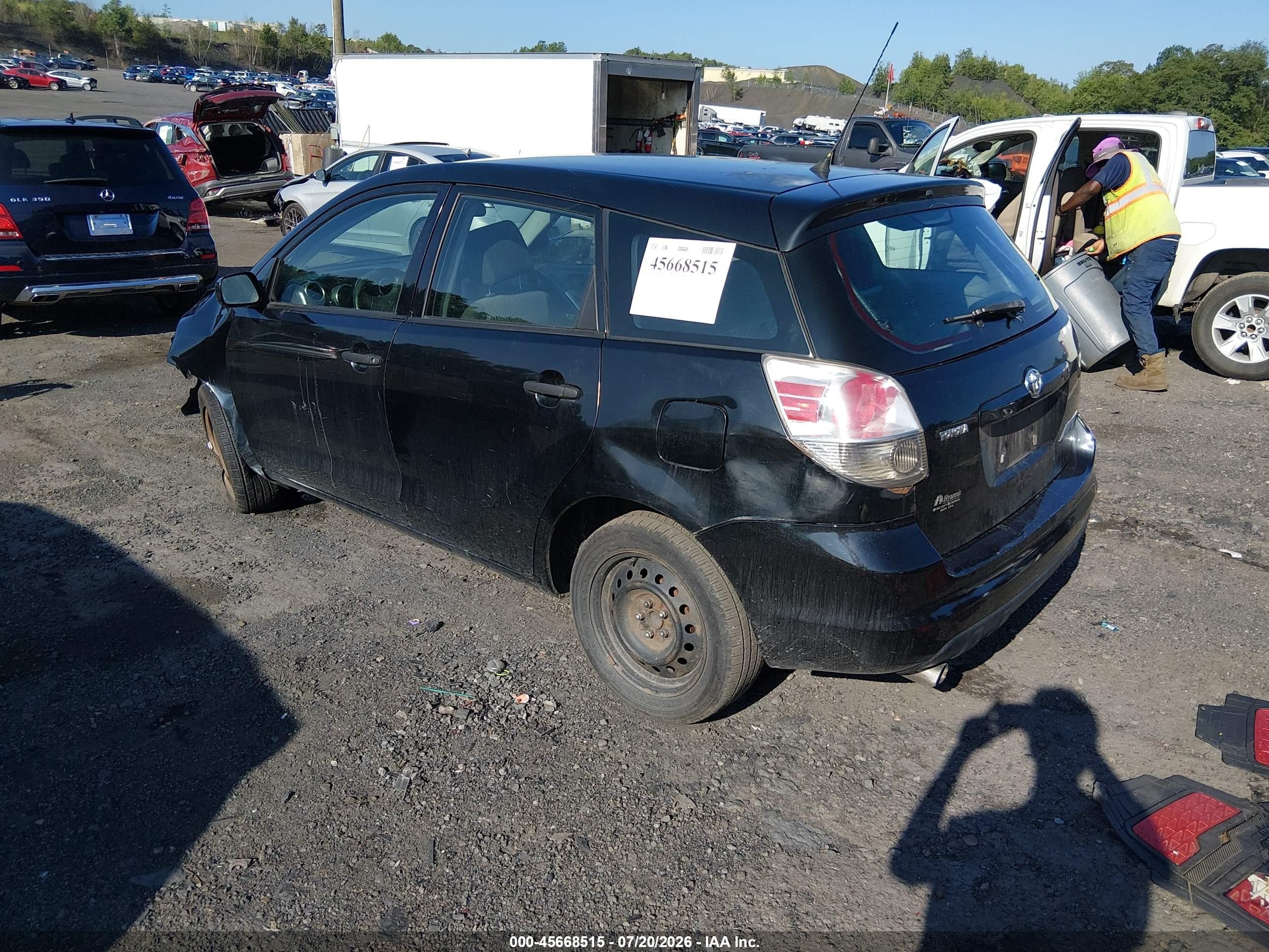 2008 Toyota Matrix Std Черный vin: 2T1KR32E18C690559